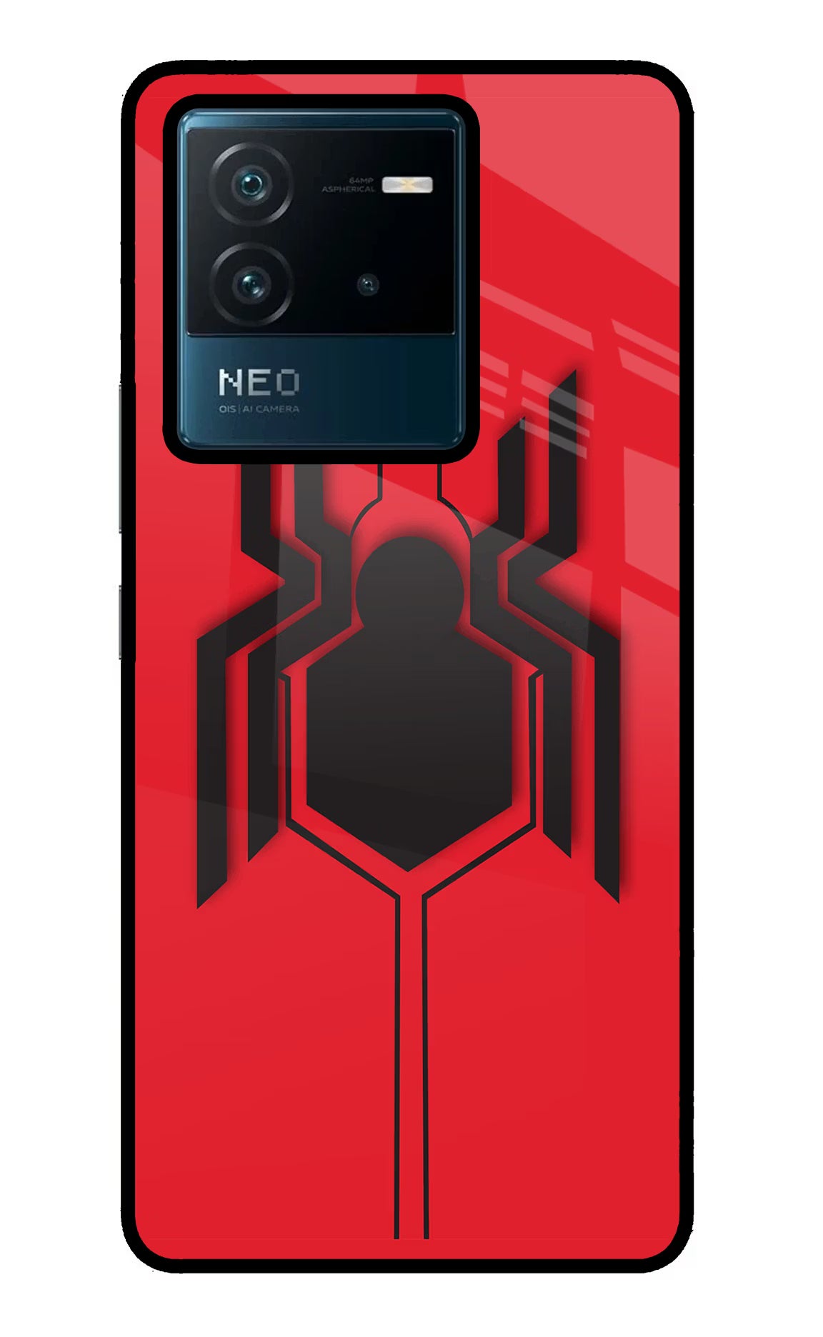 Spider IQOO Neo 6 5G Glass Case Back Cover by Casekaro