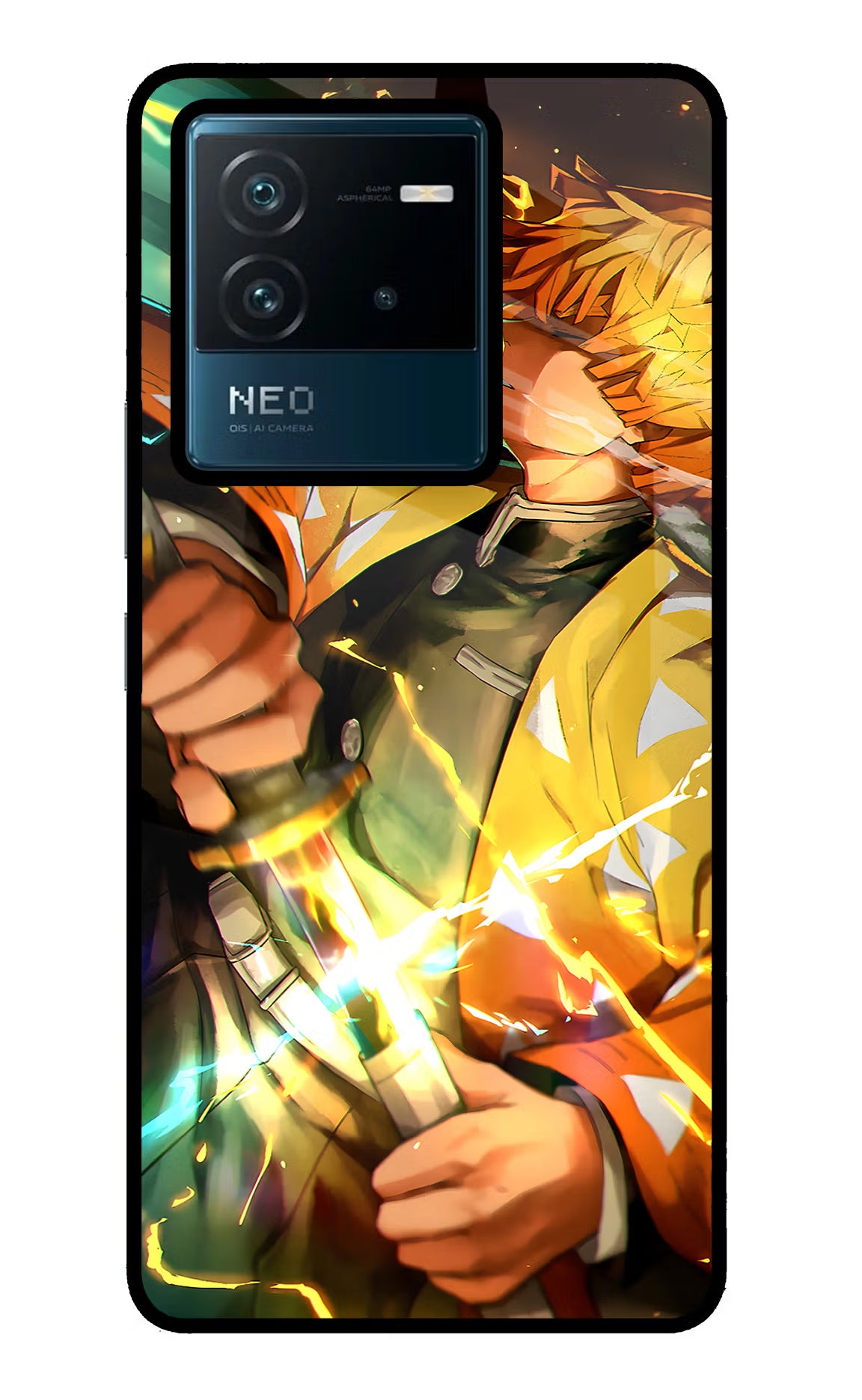 Demon Slayer IQOO Neo 6 5G Glass Case - Demon Slayer IQOO Neo 6 5G Glass Case Demon Slayer IQOO Neo 6 5G Glass Case
