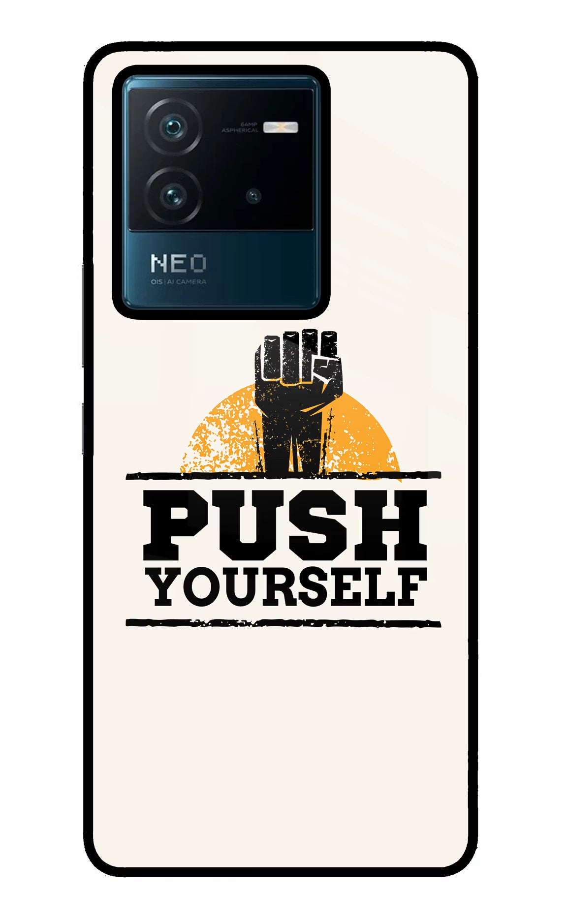 Push Yourself IQOO Neo 6 5G Glass Case - Push Yourself IQOO Neo 6 5G Glass Case Push Yourself IQOO Neo 6 5G Glass Case