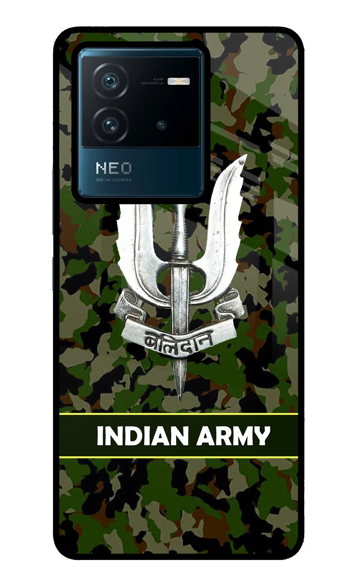 Balidan Indian Logo IQOO Neo 6 5G Back Cover - Balidan Indian Logo IQOO Neo 6 5G Glass Case Back Cover by Casekaro Balidan Indian Logo IQOO Neo 6 5G Glass Case Back Cover by Casekaro