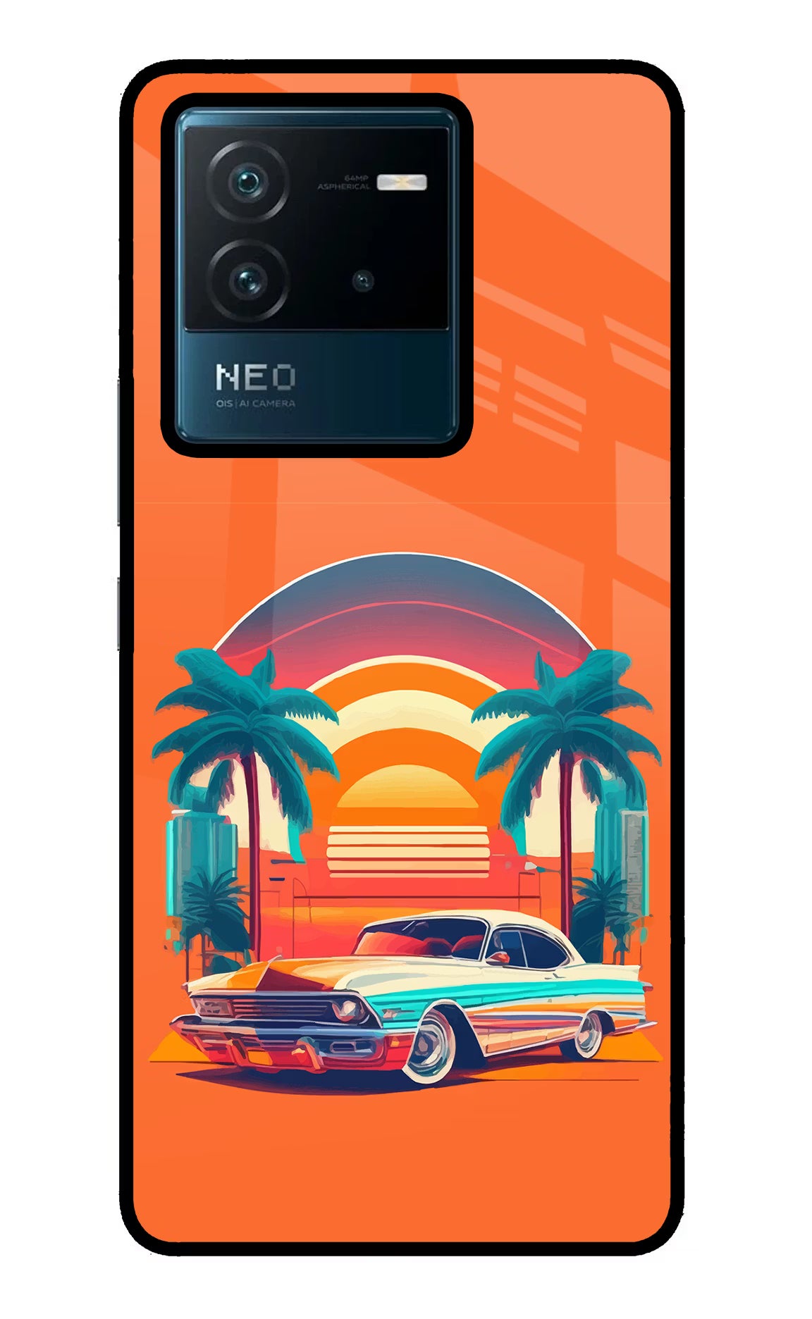 Palm Drive 80s IQOO Neo 6 5G Glass Case - Palm Drive 80s IQOO Neo 6 5G Glass Case Palm Drive 80s IQOO Neo 6 5G Glass Case