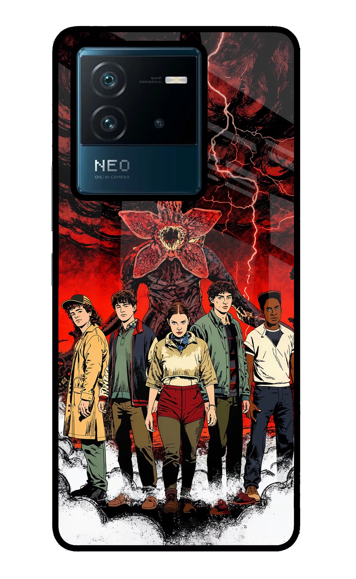 Ordinary Things Characters IQOO Neo 6 5G Back Cover - Ordinary Things Characters IQOO Neo 6 5G Glass Case Back Cover by Casekaro Ordinary Things Characters IQOO Neo 6 5G Glass Case Back Cover by Casekaro