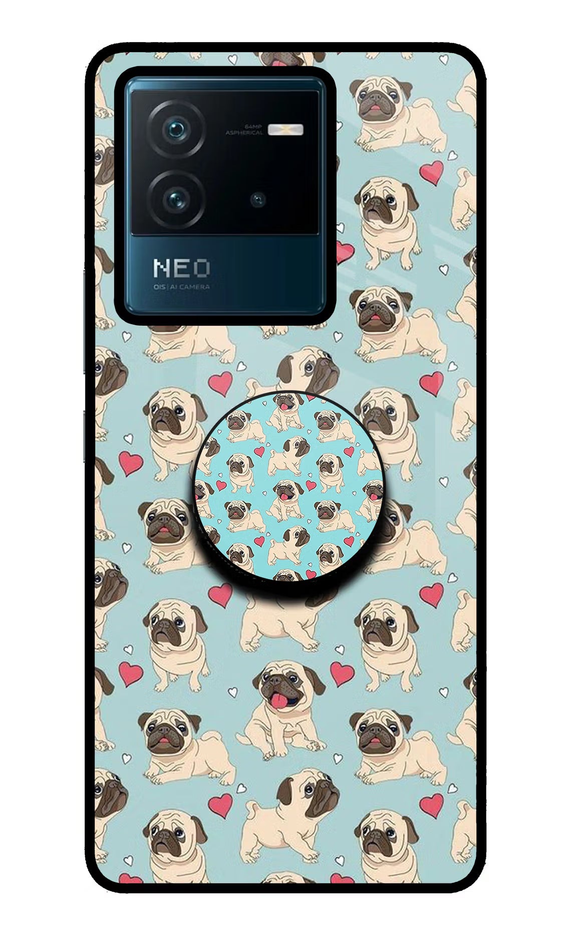 Pug Dog IQOO Neo 6 5G Pop Case - Pug Dog IQOO Neo 6 5G Pop Case by Casekaro Pug Dog IQOO Neo 6 5G Pop Case by Casekaro