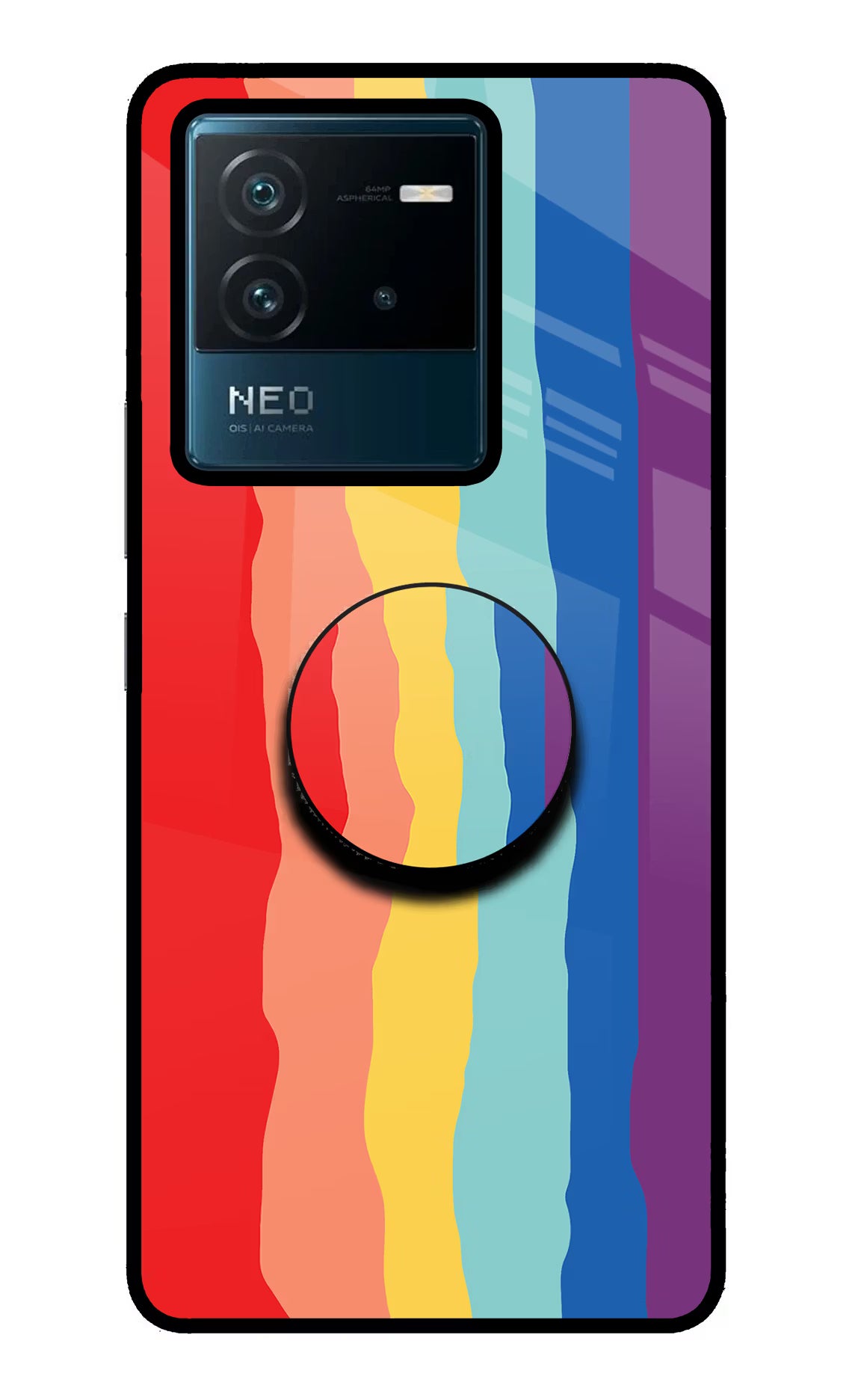 Rainbow IQOO Neo 6 5G Pop Case - Rainbow IQOO Neo 6 5G Pop Case by Casekaro Rainbow IQOO Neo 6 5G Pop Case by Casekaro