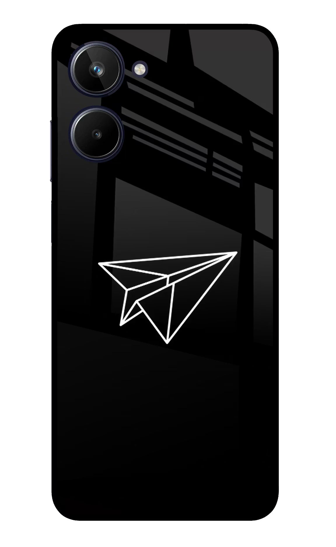 Paper Plane White Realme 10 Glass Case - Paper Plane White Realme 10 Glass Case Paper Plane White Realme 10 Glass Case