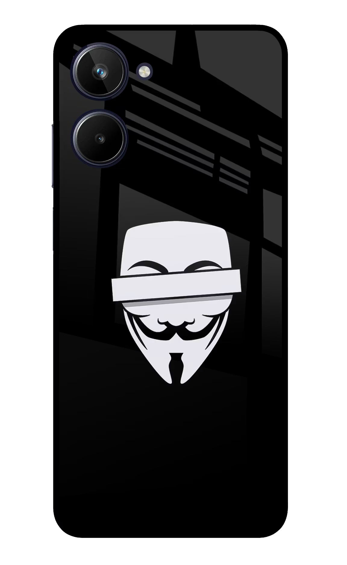 Anonymous Face Realme 10 Glass Case - Anonymous Face Realme 10 Glass Case Anonymous Face Realme 10 Glass Case