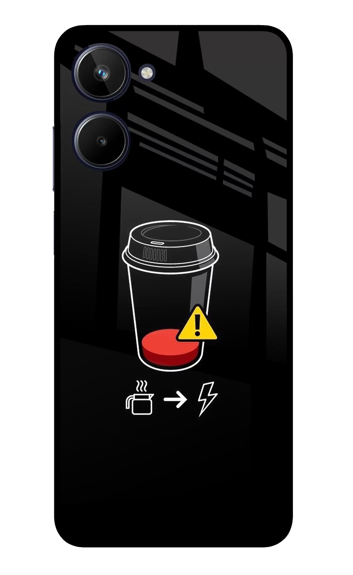 Coffee Realme 10 Glass Case - Coffee Realme 10 Glass Case Coffee Realme 10 Glass Case