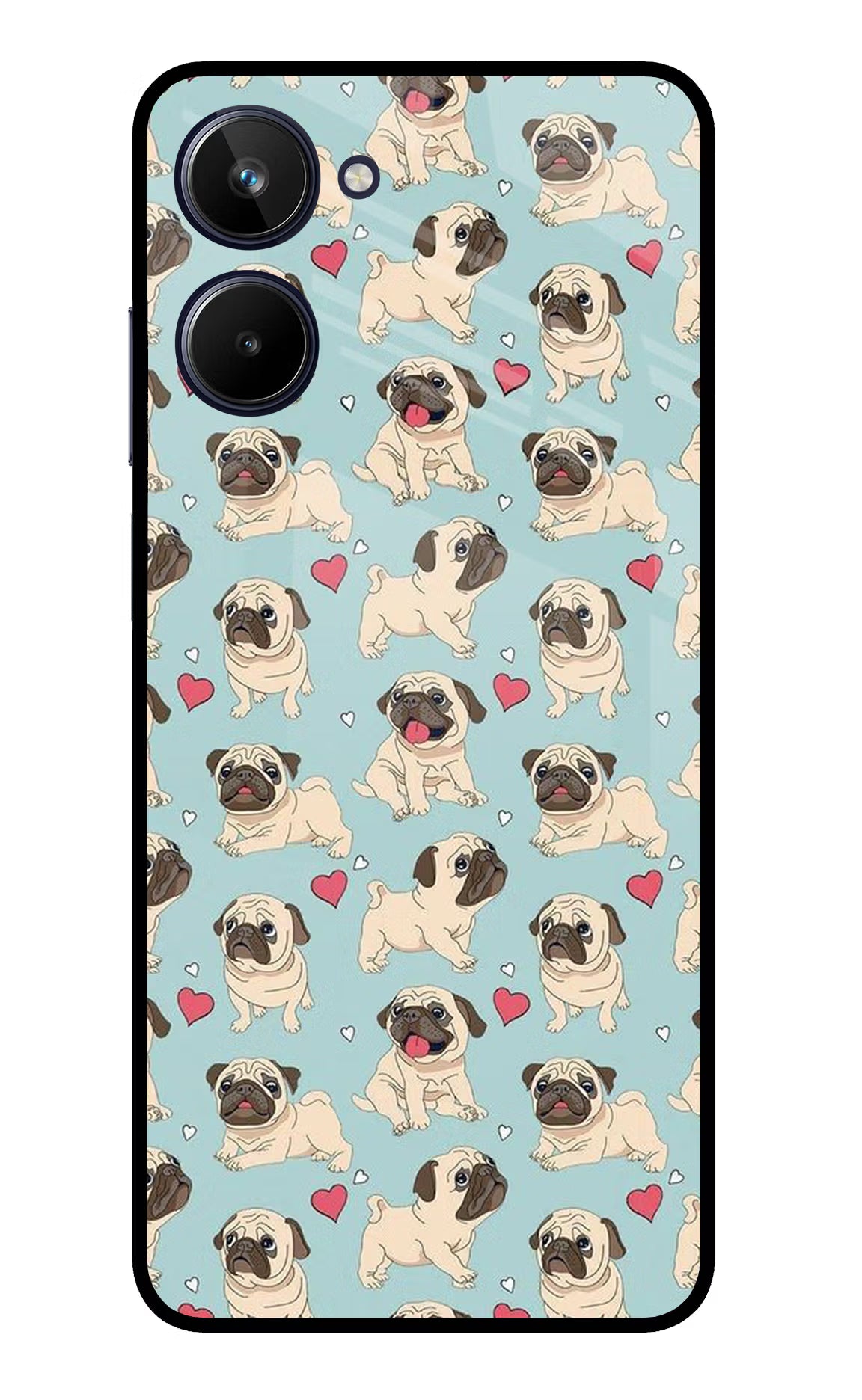 Pug Dog Realme 10 Glass Case - Pug Dog Realme 10 Glass Case Pug Dog Realme 10 Glass Case