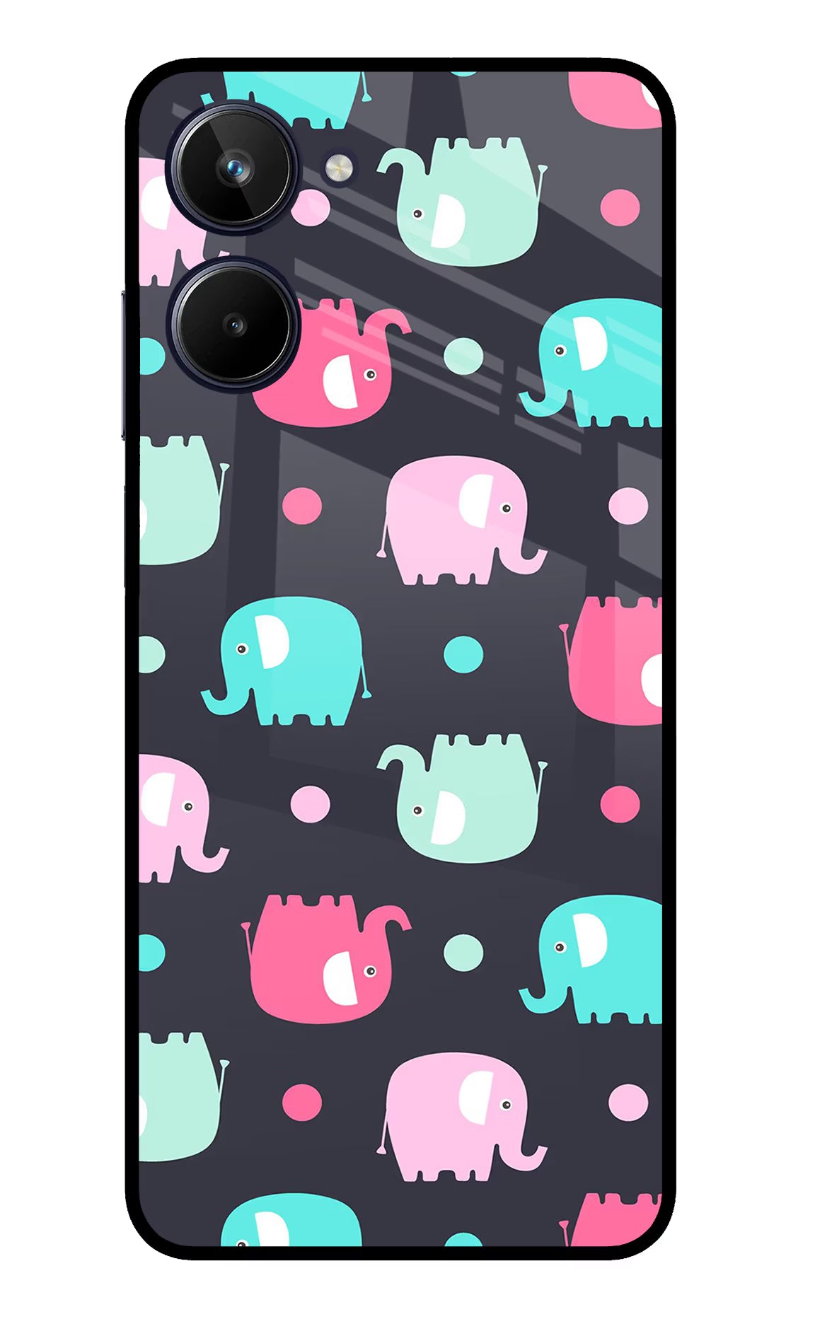 Elephants Realme 10 Glass Case - Elephants Realme 10 Glass Case Elephants Realme 10 Glass Case