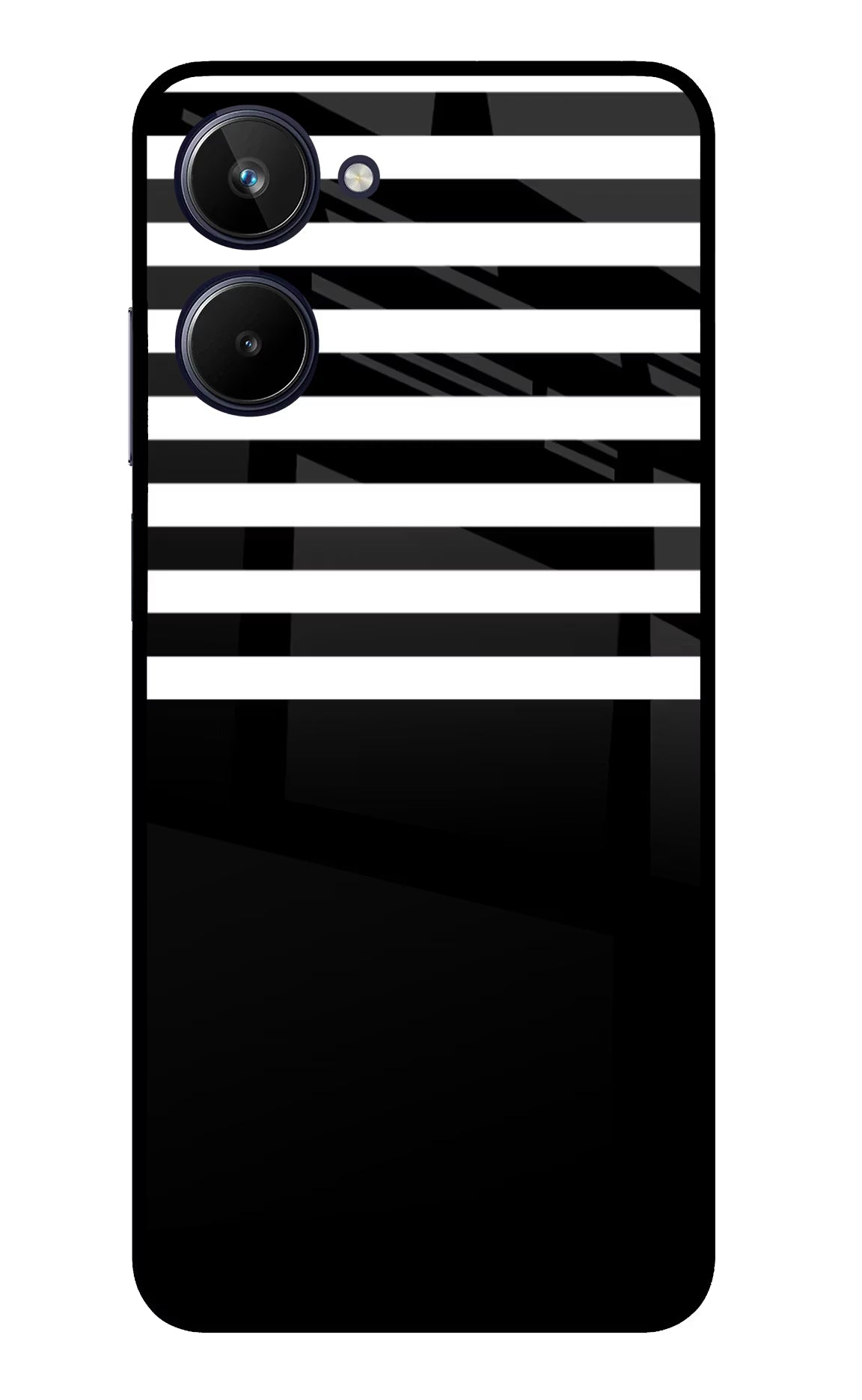 Black and White Print Realme 10 Glass Case - Black and White Print Realme 10 Glass Case Black and White Print Realme 10 Glass Case