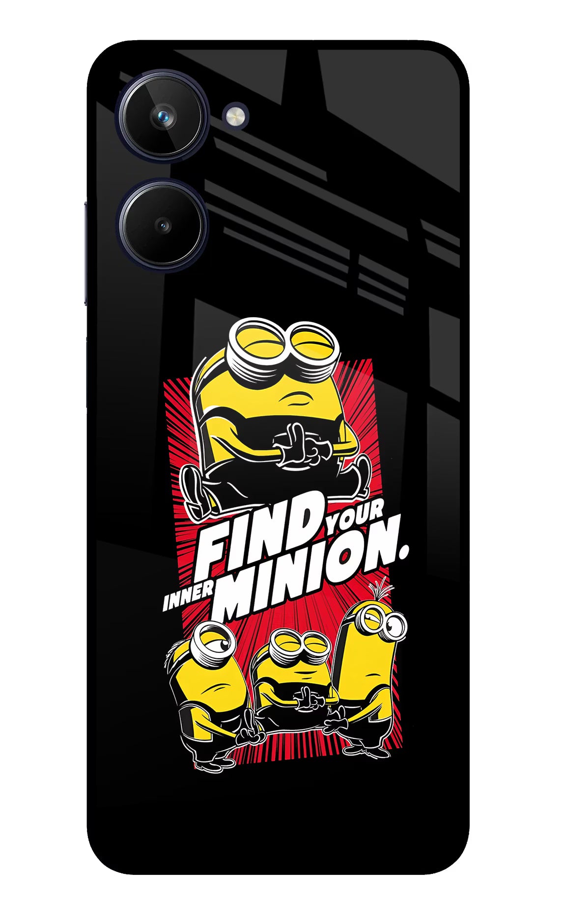 Find your inner Minion Realme 10 Glass Case - Find your inner Minion Realme 10 Glass Case Find your inner Minion Realme 10 Glass Case