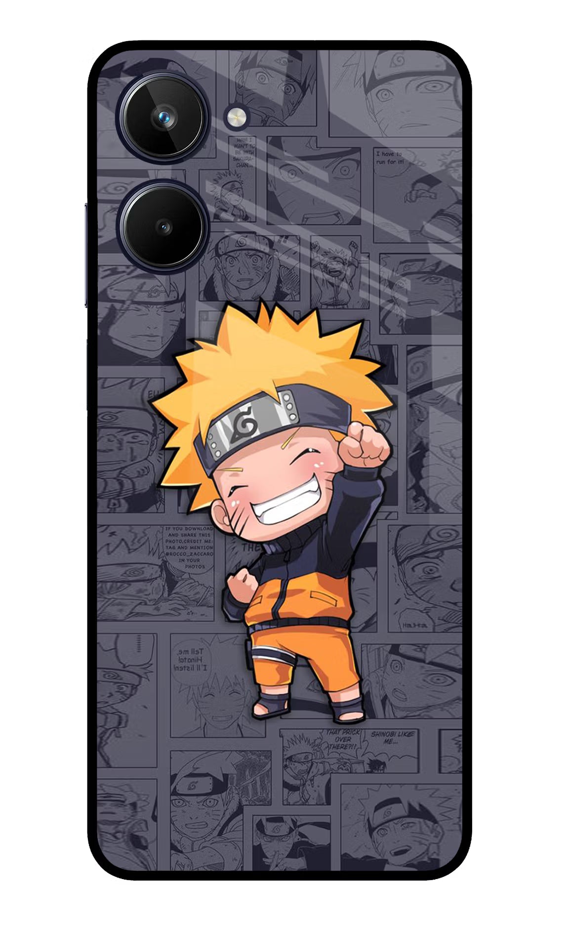 Chota Naruto Realme 10 Glass Case - Chota Naruto Realme 10 Glass Case Chota Naruto Realme 10 Glass Case