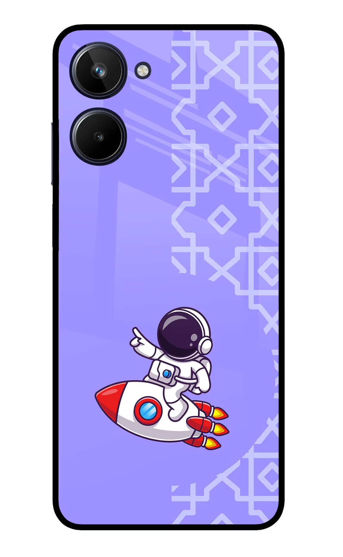 Cute Astronaut Realme 10 Glass Case - Cute Astronaut Realme 10 Glass Case Cute Astronaut Realme 10 Glass Case