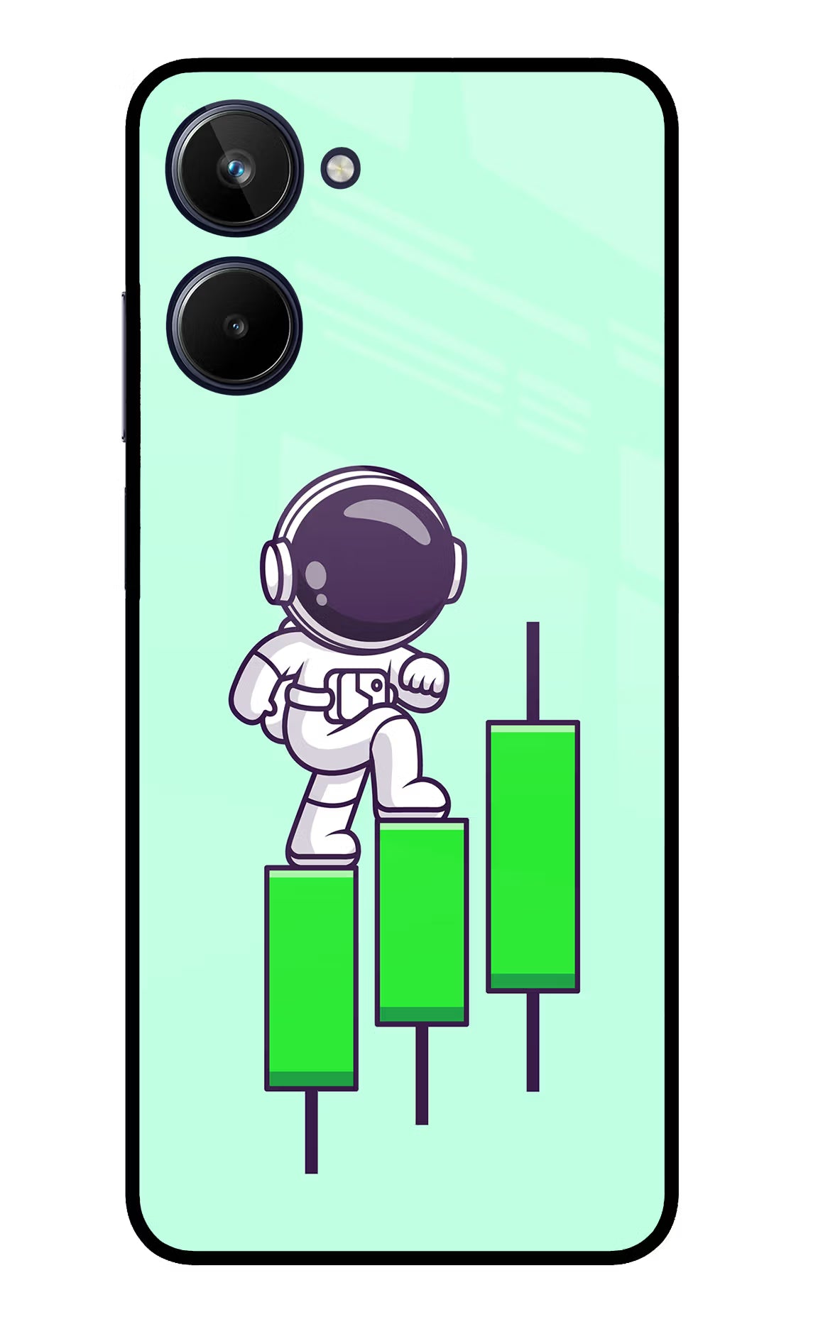 Astronaut Trader Realme 10 Glass Case - Astronaut Trader Realme 10 Glass Case Astronaut Trader Realme 10 Glass Case