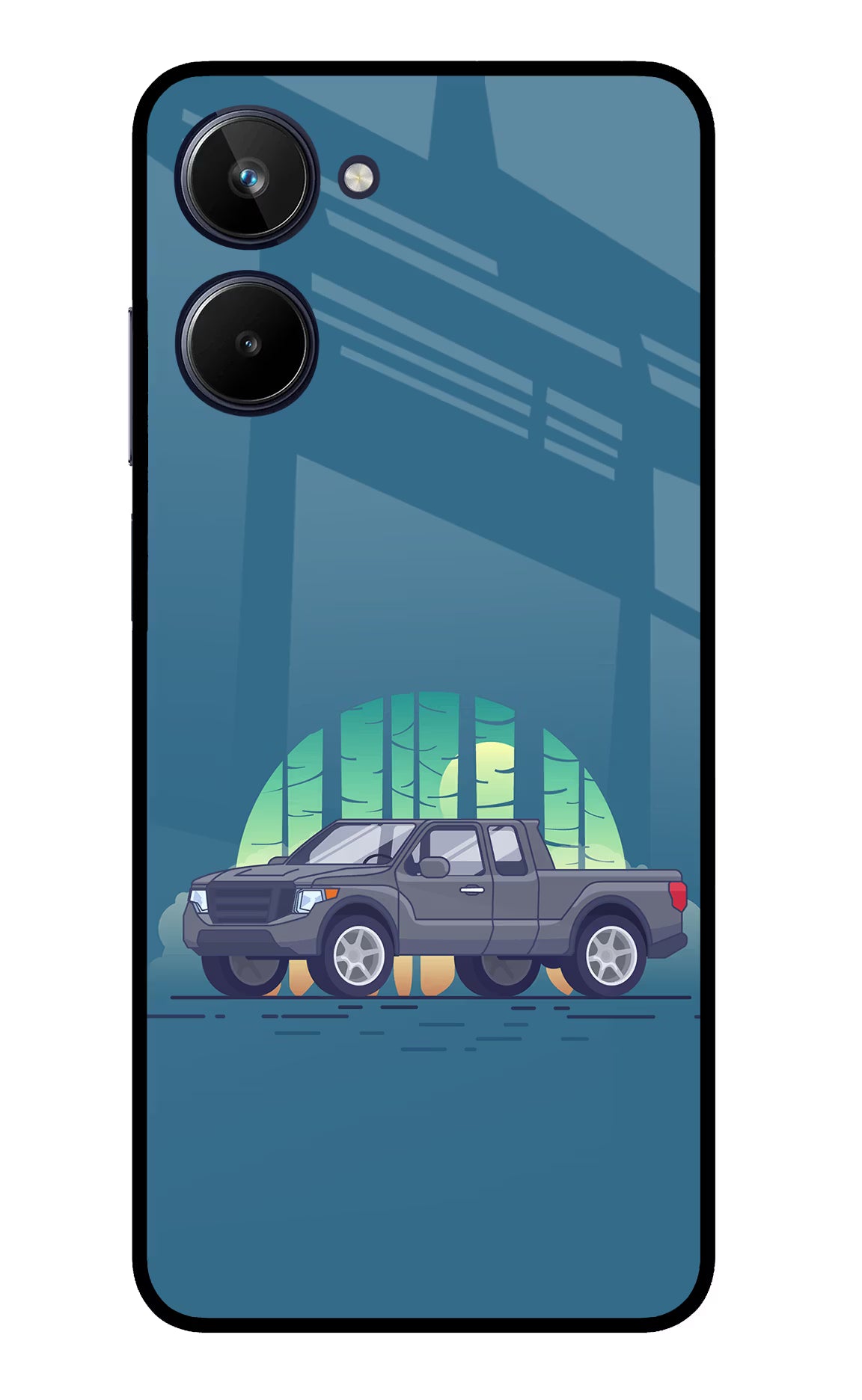 Retro Garage Vibe Realme 10 Glass Case - Retro Garage Vibe Realme 10 Glass Case Retro Garage Vibe Realme 10 Glass Case