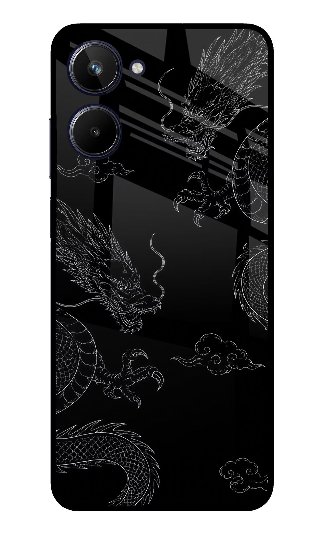 Twin Dragons Realme 10 Glass Case - Twin Dragons Realme 10 Glass Case Twin Dragons Realme 10 Glass Case