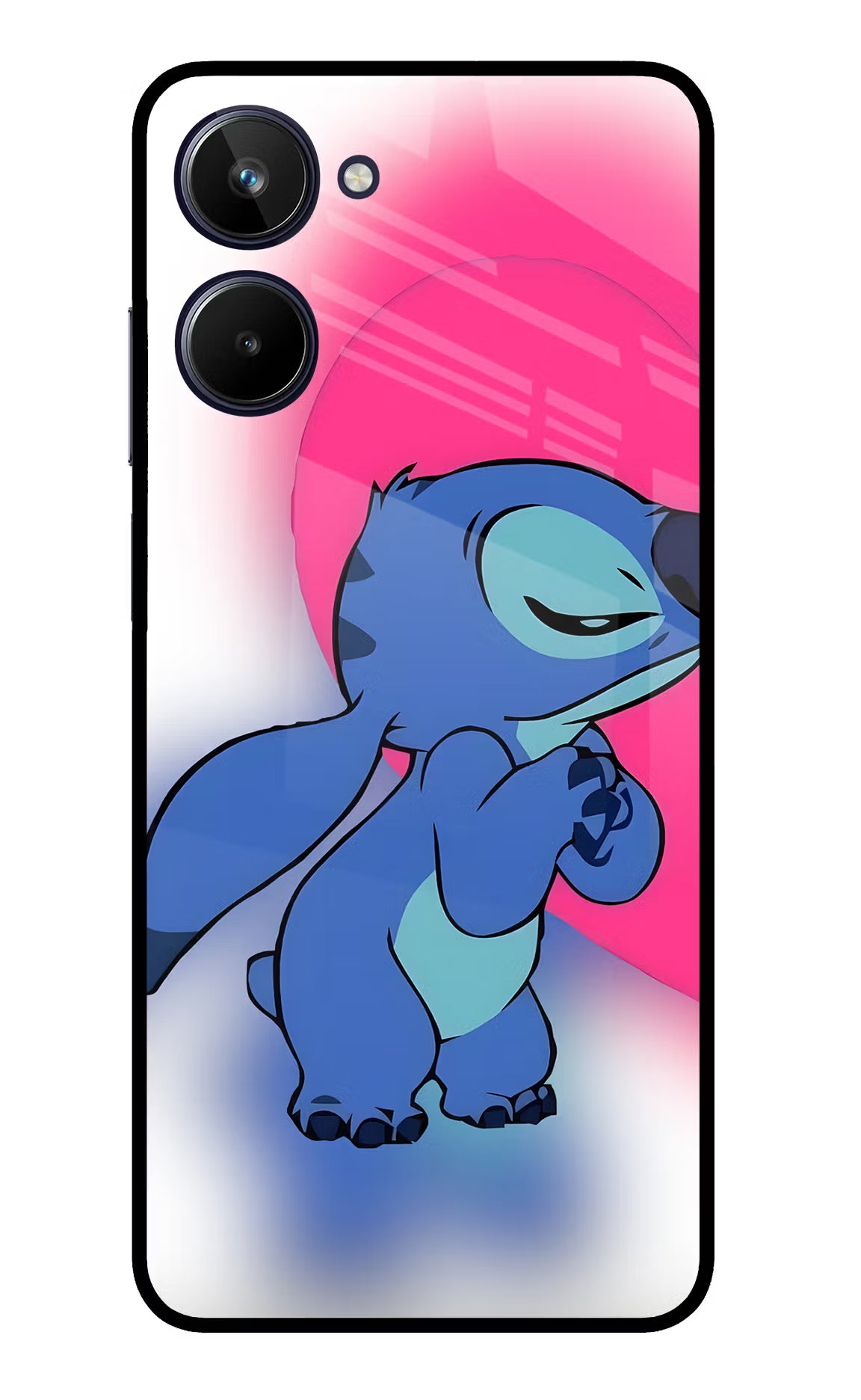 Stitch Hug Realme 10 Glass Case - Stitch Hug Realme 10 Glass Case Stitch Hug Realme 10 Glass Case