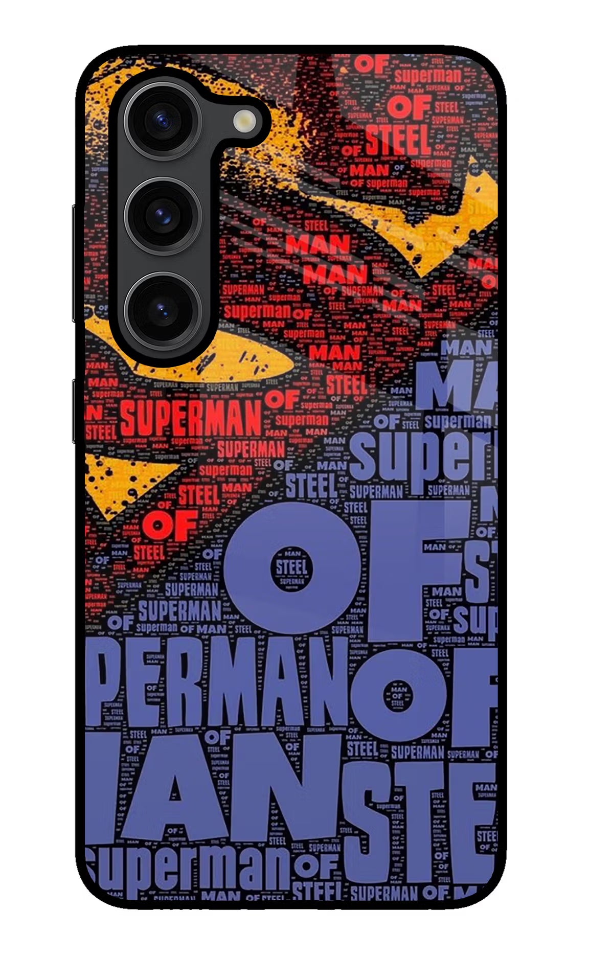 Superman Samsung S23 Plus Glass Case Back Cover by Casekaro