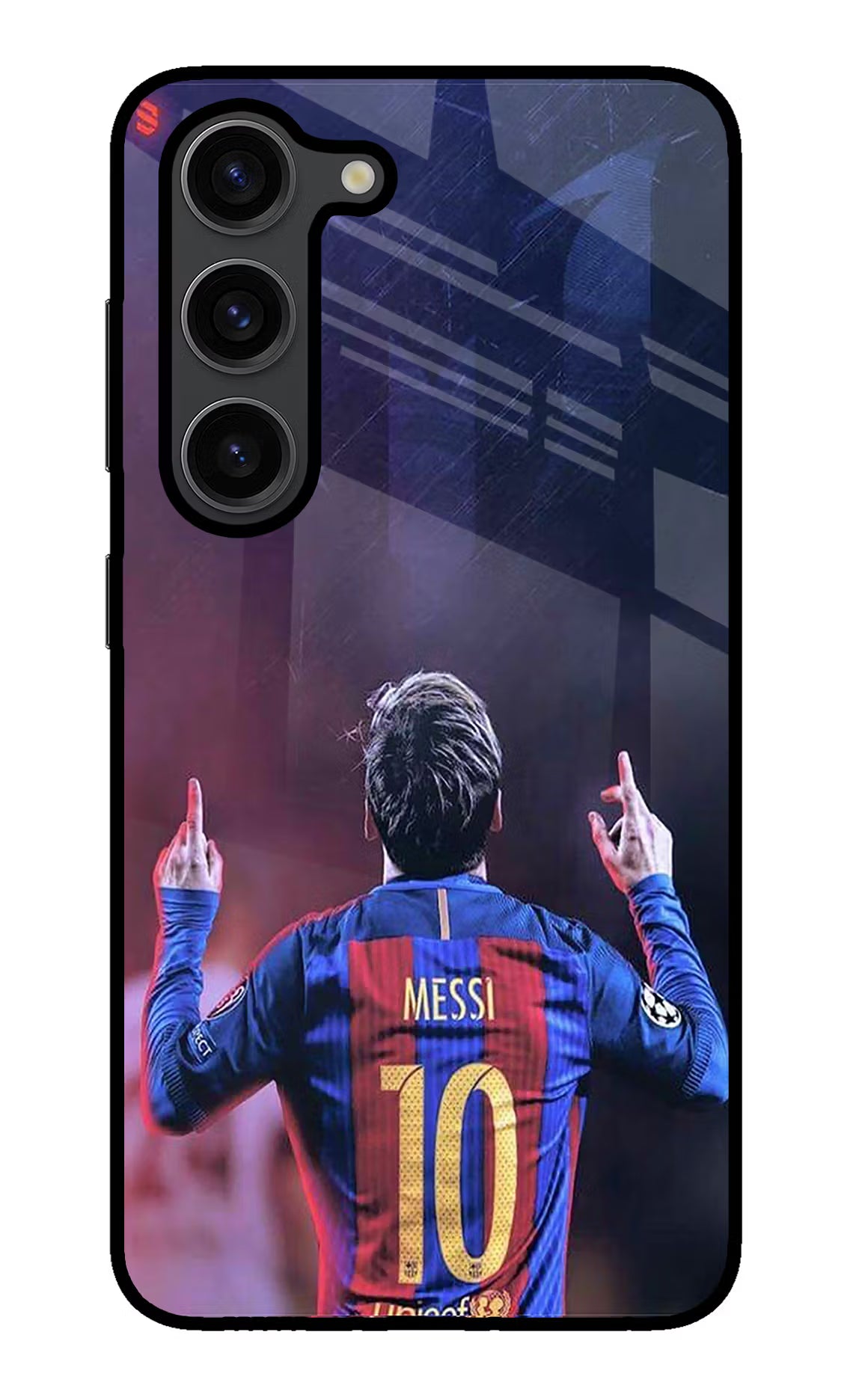 Messi Samsung S23 Plus Glass Case Back Cover by Casekaro