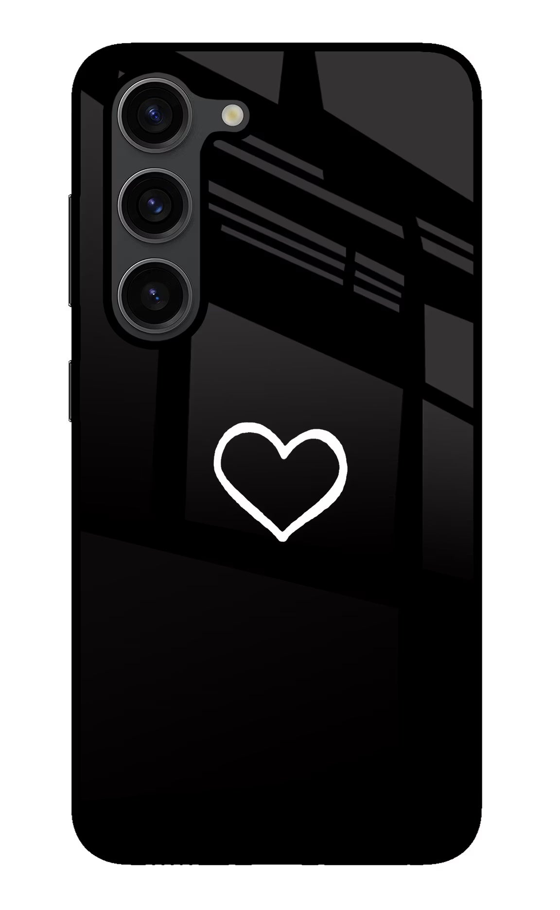 Heart Samsung S23 Plus Glass Case Back Cover by Casekaro