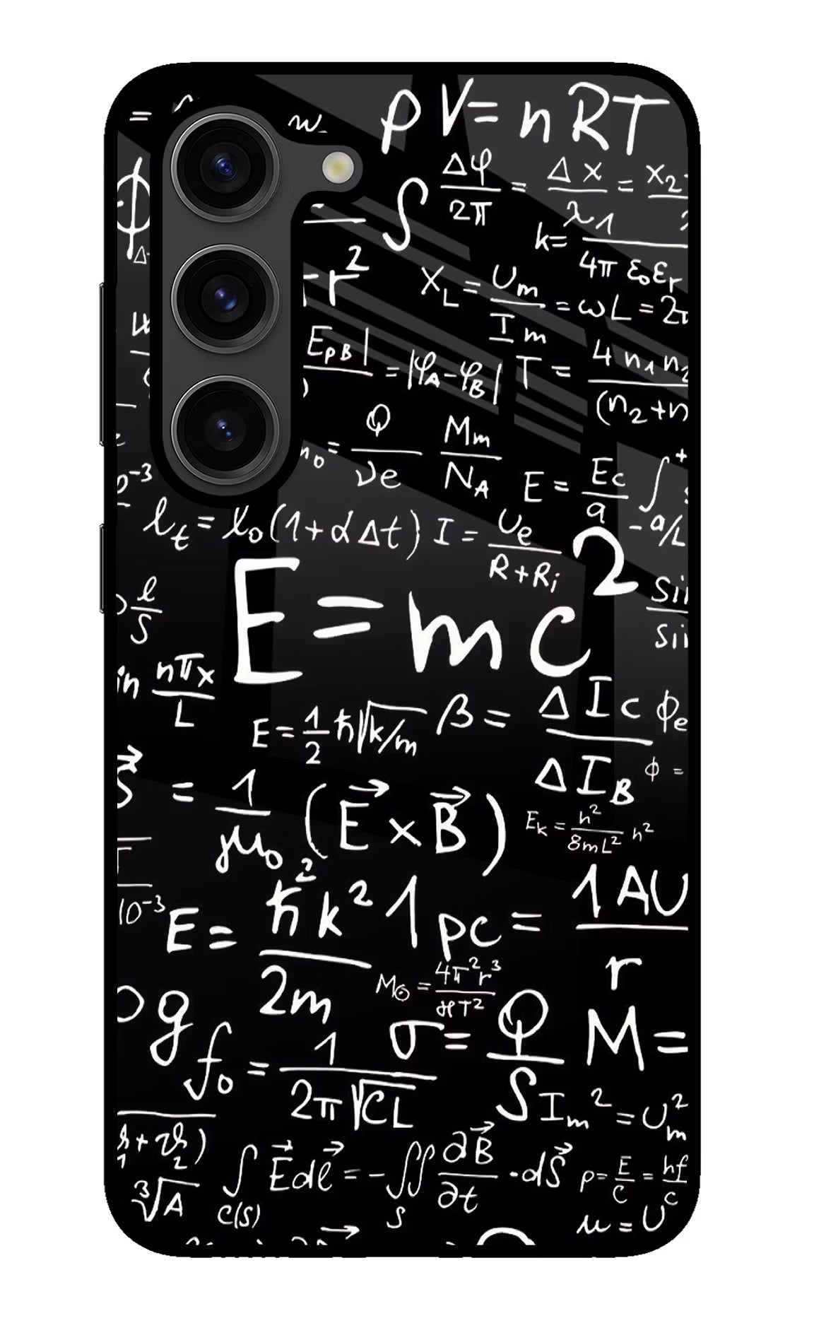 Physics Formula Samsung S23 Plus Glass Case Back Cover by Casekaro