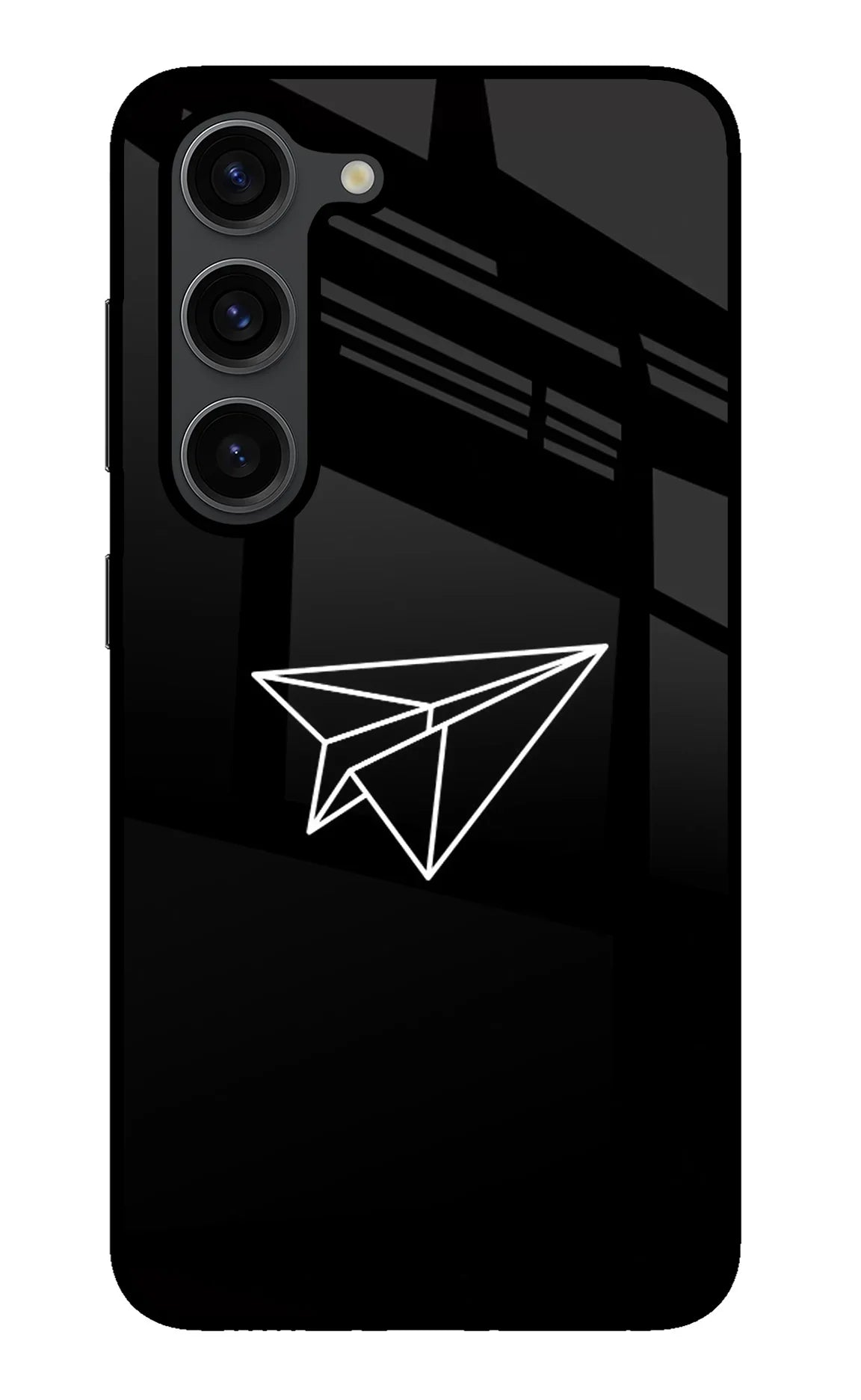 Paper Plane White Samsung S23 Plus Glass Case - Paper Plane White Samsung S23 Plus Glass Case Paper Plane White Samsung S23 Plus Glass Case