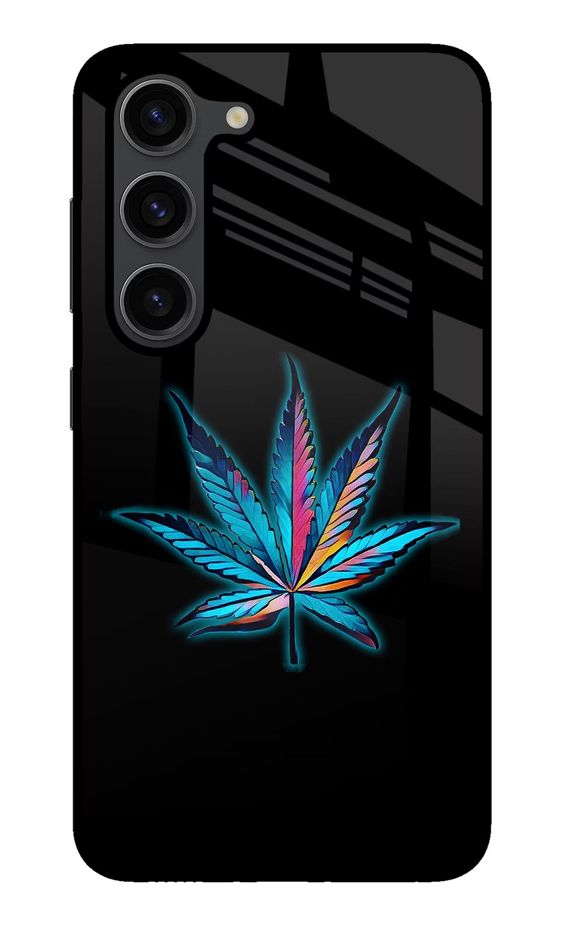 Weed Samsung S23 Plus Glass Case Back Cover by Casekaro