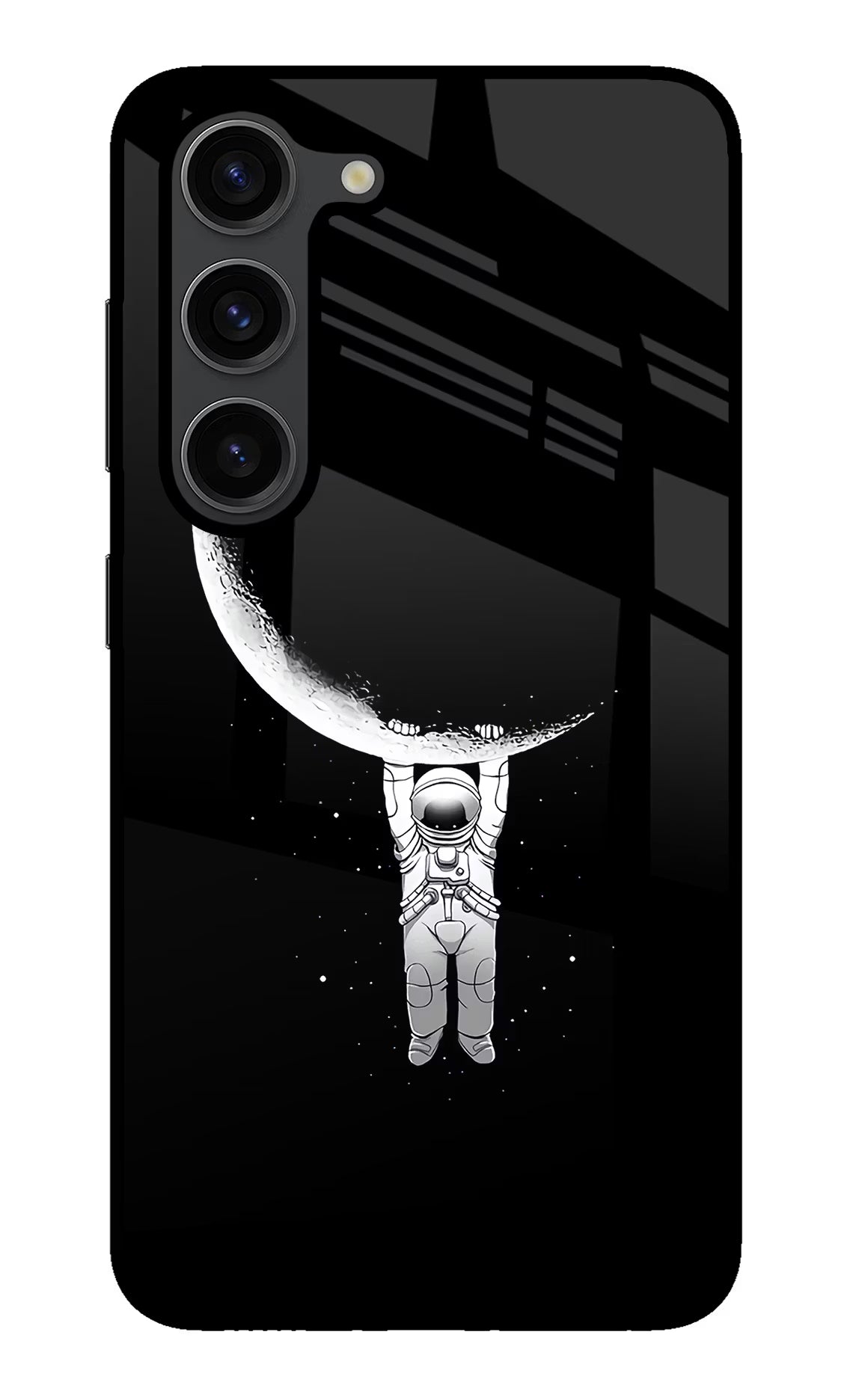 Moon Space Samsung S23 Plus Glass Case Back Cover by Casekaro