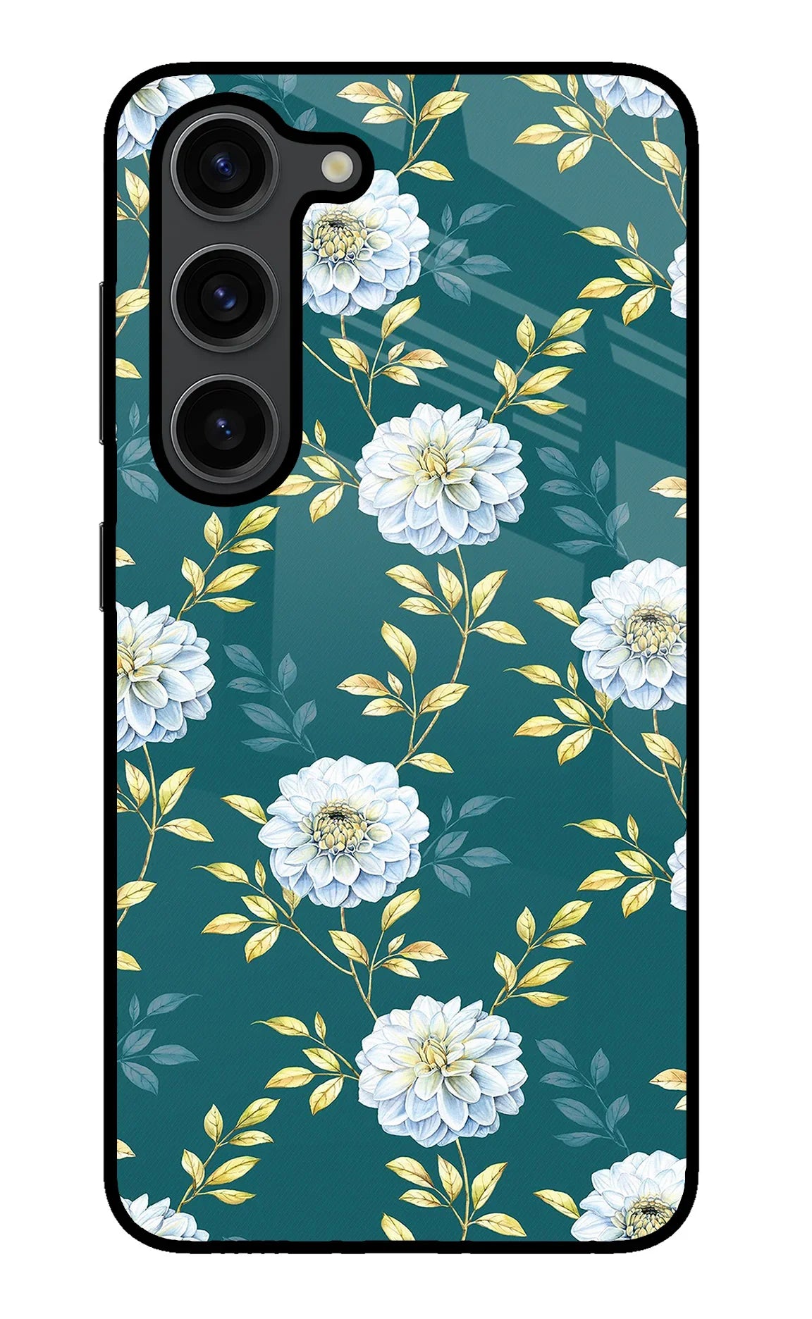 Flowers Samsung S23 Plus Glass Case - Flowers Samsung S23 Plus Glass Case Flowers Samsung S23 Plus Glass Case