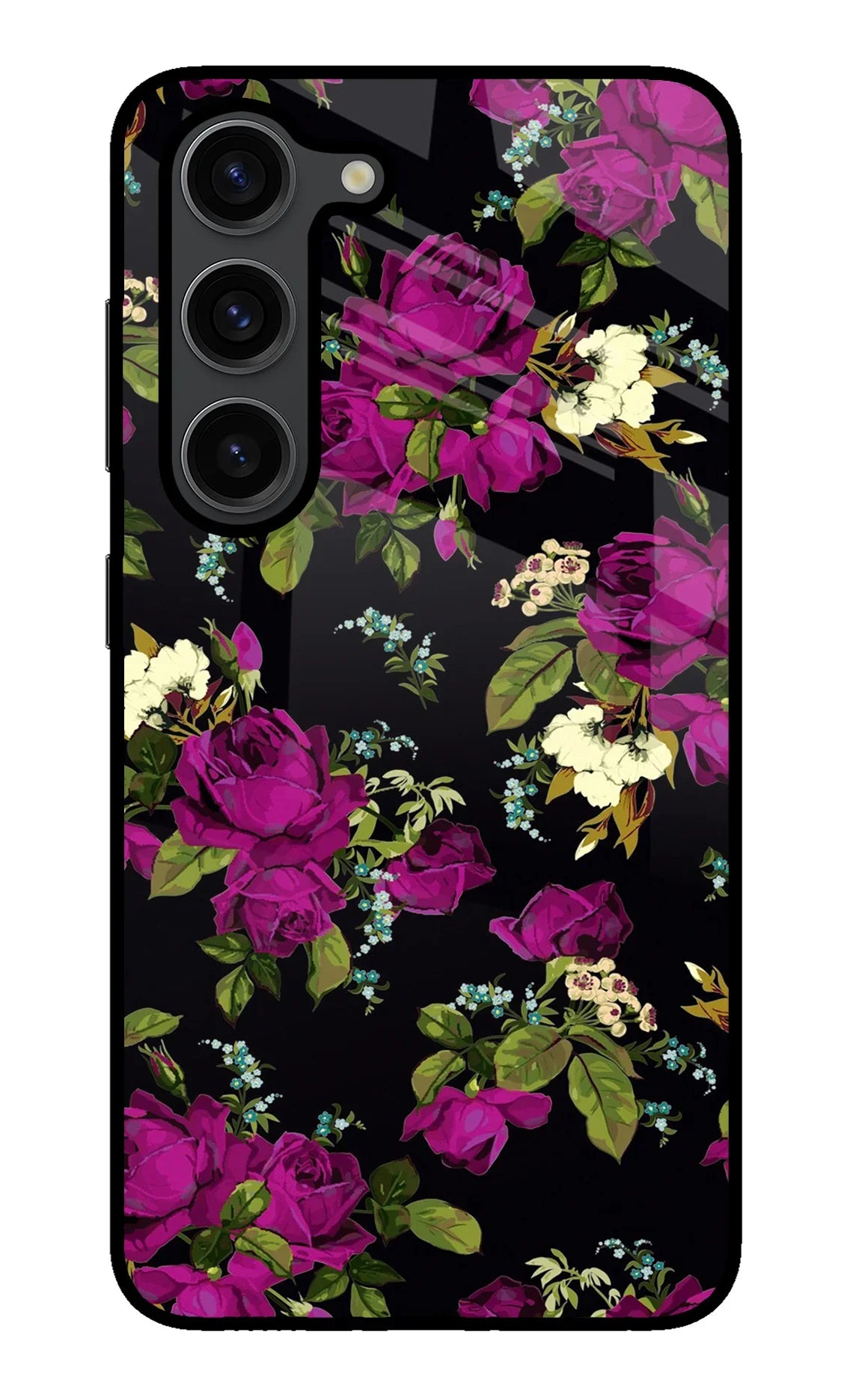 Flowers Samsung S23 Plus Glass Case - Flowers Samsung S23 Plus Glass Case Flowers Samsung S23 Plus Glass Case