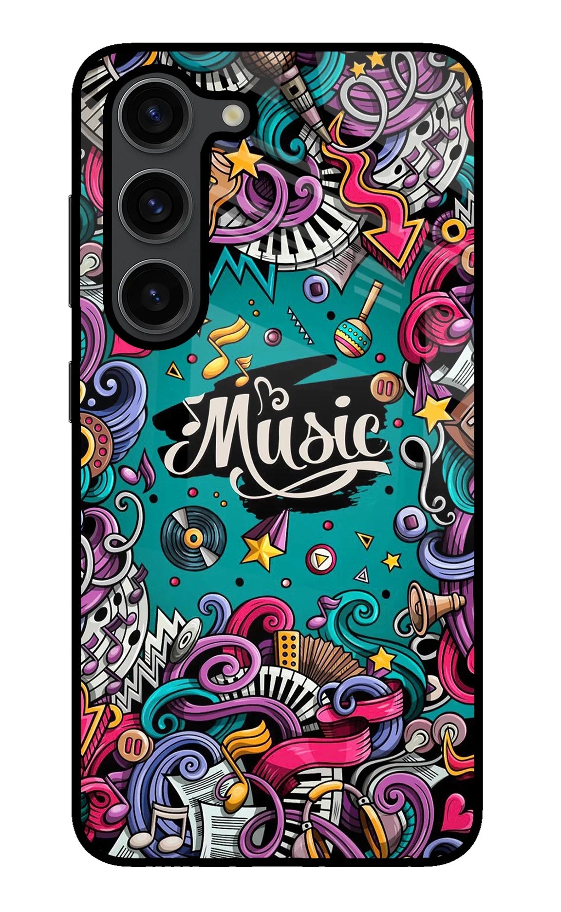 Music Graffiti Samsung S23 Plus Glass Case - Music Graffiti Samsung S23 Plus Glass Case Music Graffiti Samsung S23 Plus Glass Case