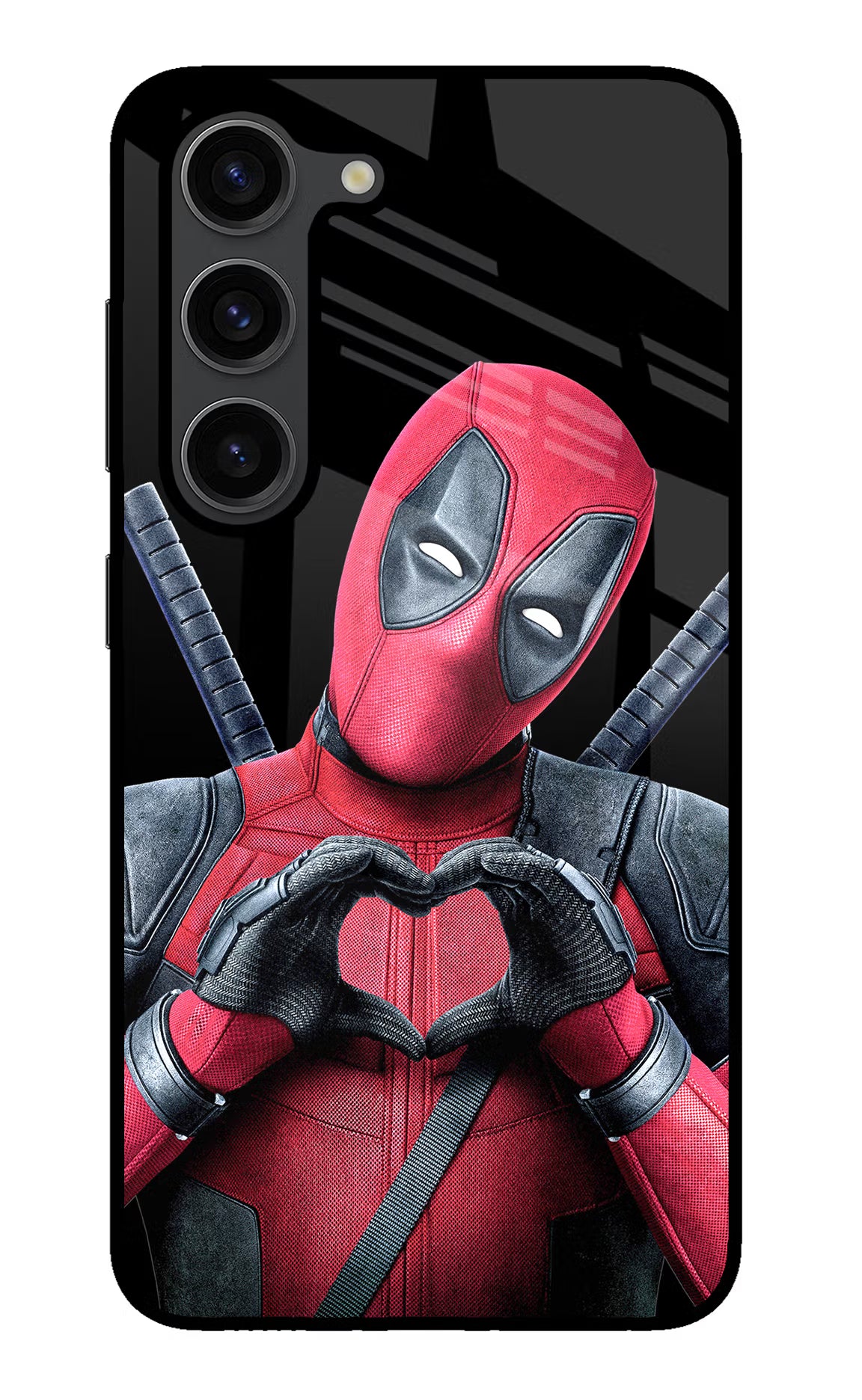 Deadpool Samsung S23 Plus Glass Case Back Cover by Casekaro