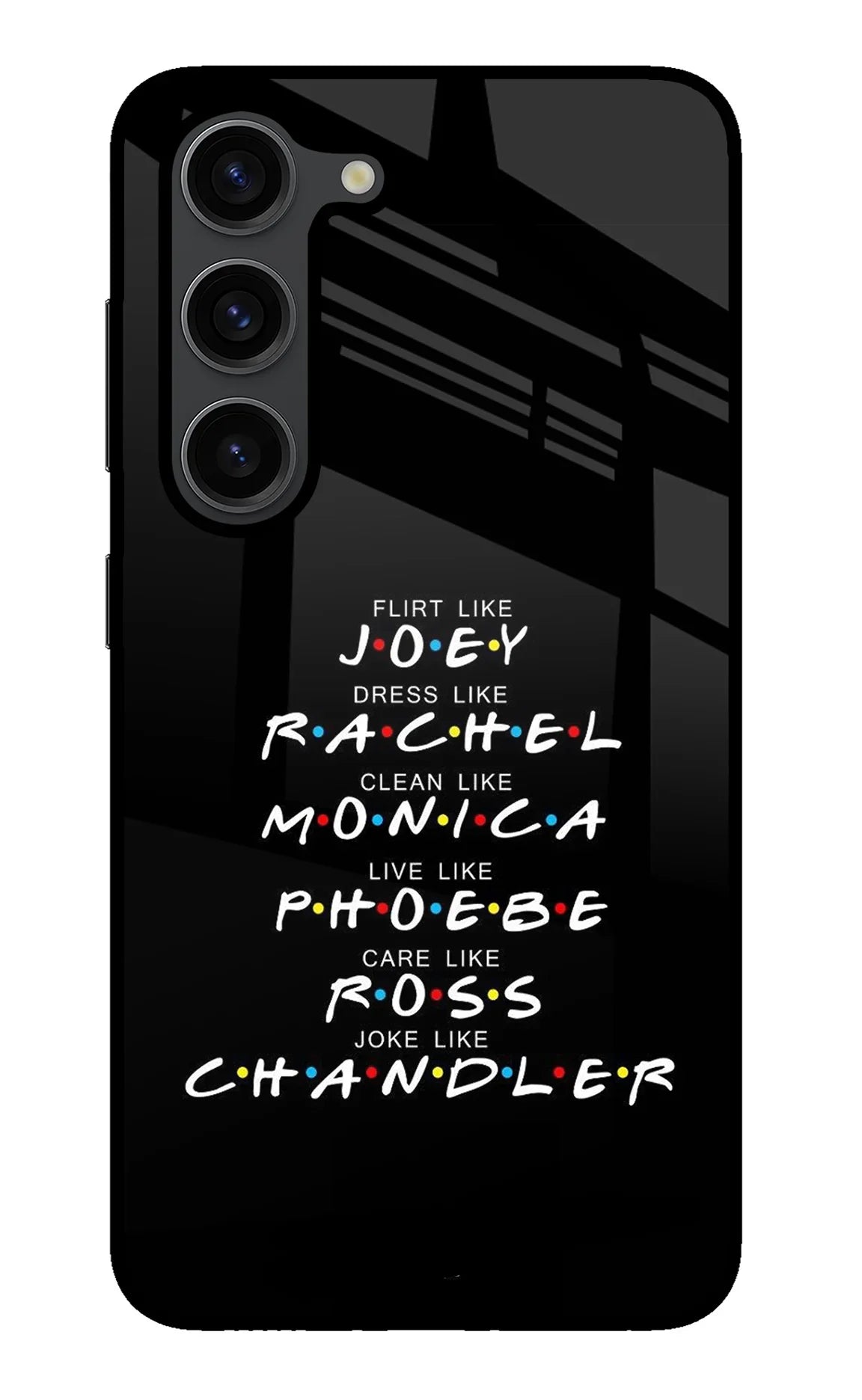 FRIENDS Character Samsung S23 Plus Glass Case - FRIENDS Character Samsung S23 Plus Glass Case FRIENDS Character Samsung S23 Plus Glass Case