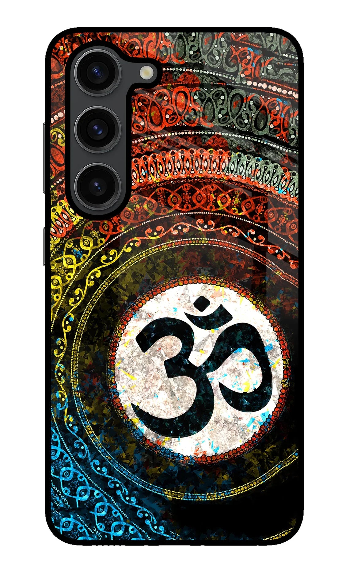 Om Cultural Samsung S23 Plus Glass Case - Om Cultural Samsung S23 Plus Glass Case Om Cultural Samsung S23 Plus Glass Case