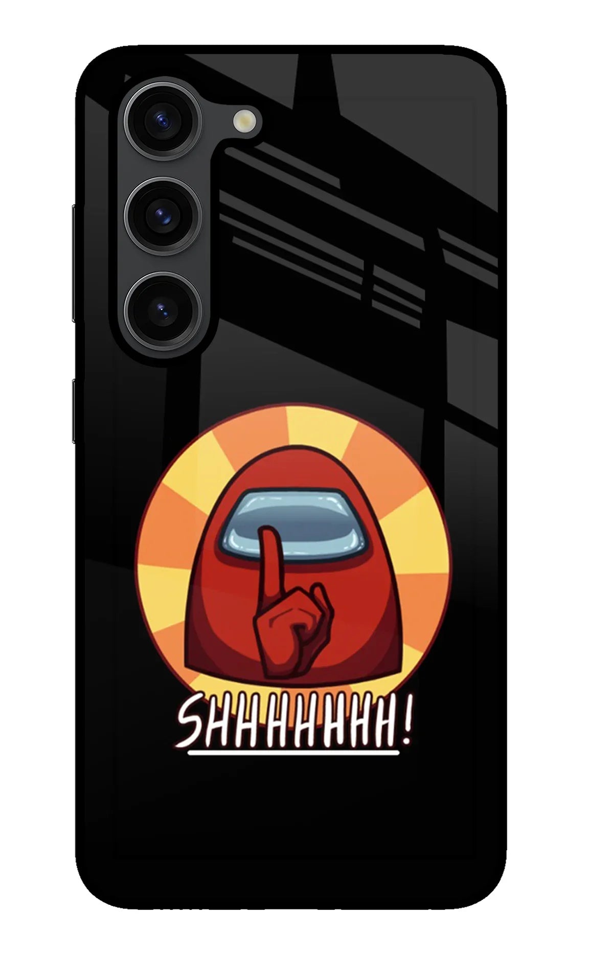 Among Us Shhh! Samsung S23 Plus Glass Case - Among Us Shhh! Samsung S23 Plus Glass Case Among Us Shhh! Samsung S23 Plus Glass Case