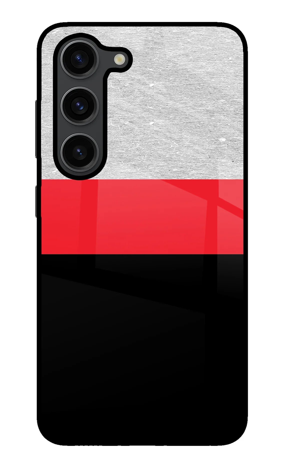 Tri Color Pattern Samsung S23 Plus Glass Case - Tri Color Pattern Samsung S23 Plus Glass Case Tri Color Pattern Samsung S23 Plus Glass Case