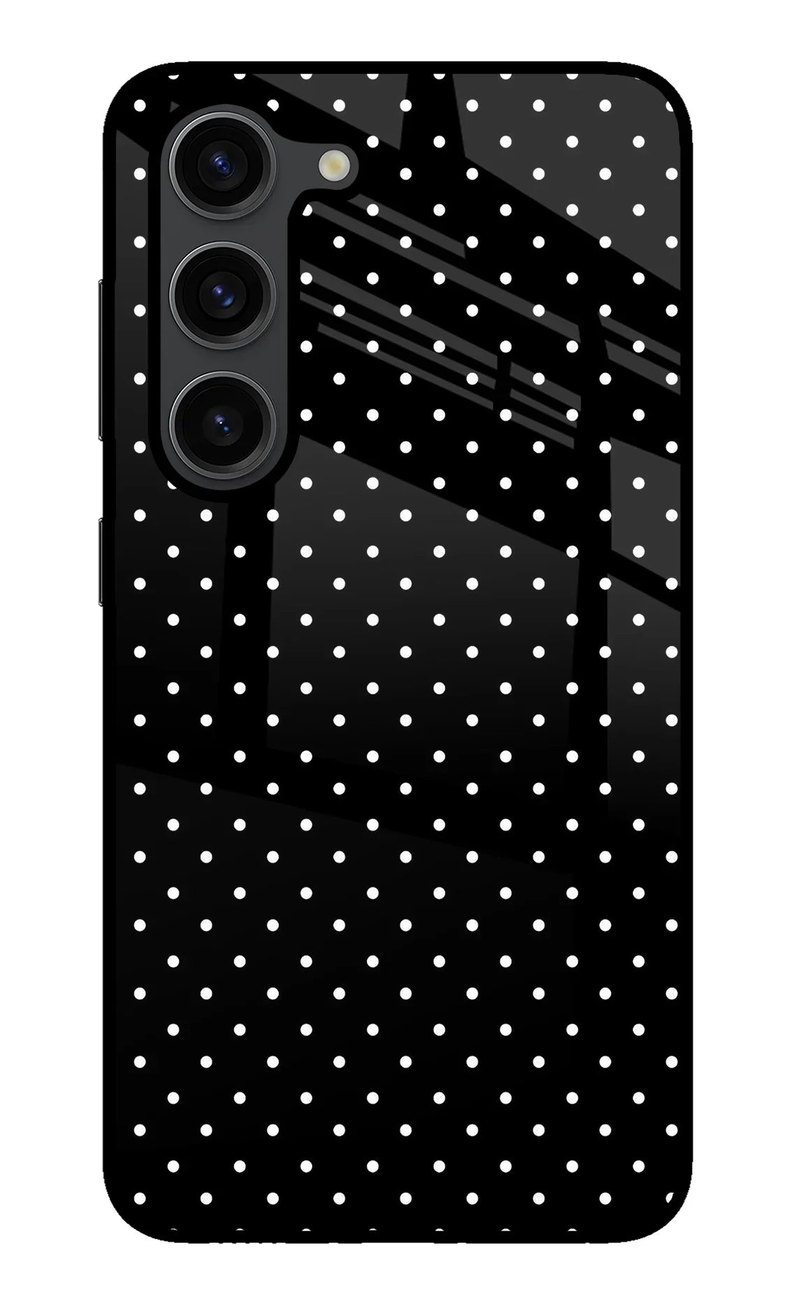 White Dots Samsung S23 Plus Glass Case - White Dots Samsung S23 Plus Glass Case White Dots Samsung S23 Plus Glass Case
