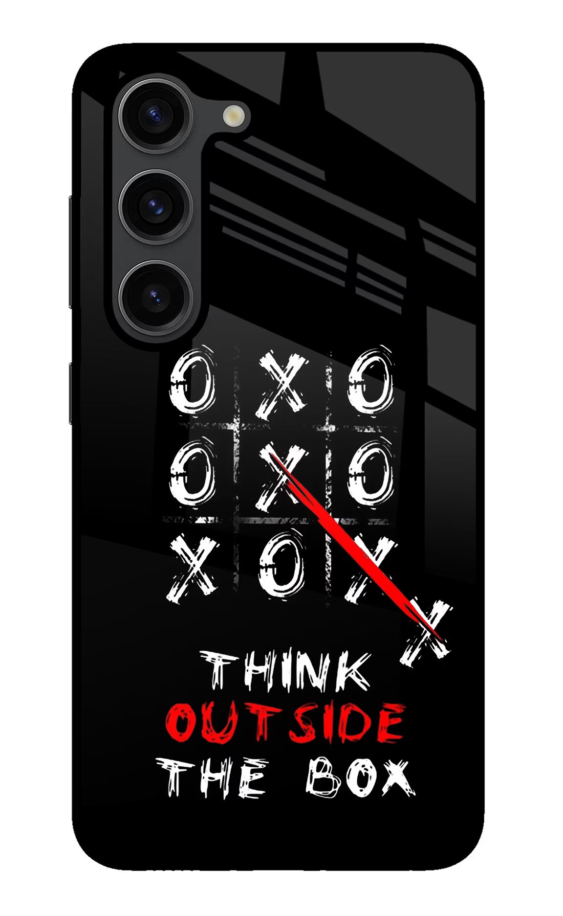 Think out of the BOX Samsung S23 Plus Back Cover - Think out of the BOX Samsung S23 Plus Glass Case Back Cover by Casekaro Think out of the BOX Samsung S23 Plus Glass Case Back Cover by Casekaro