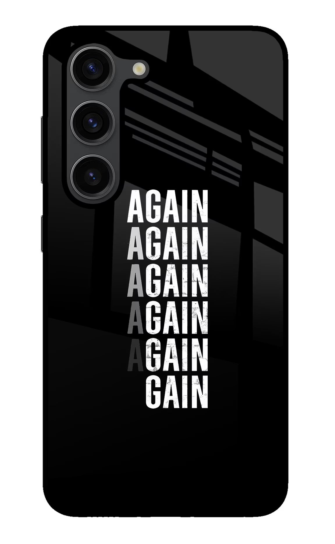 Again Again Gain Samsung S23 Plus Back Cover - Again Again Gain Samsung S23 Plus Glass Case Back Cover by Casekaro Again Again Gain Samsung S23 Plus Glass Case Back Cover by Casekaro