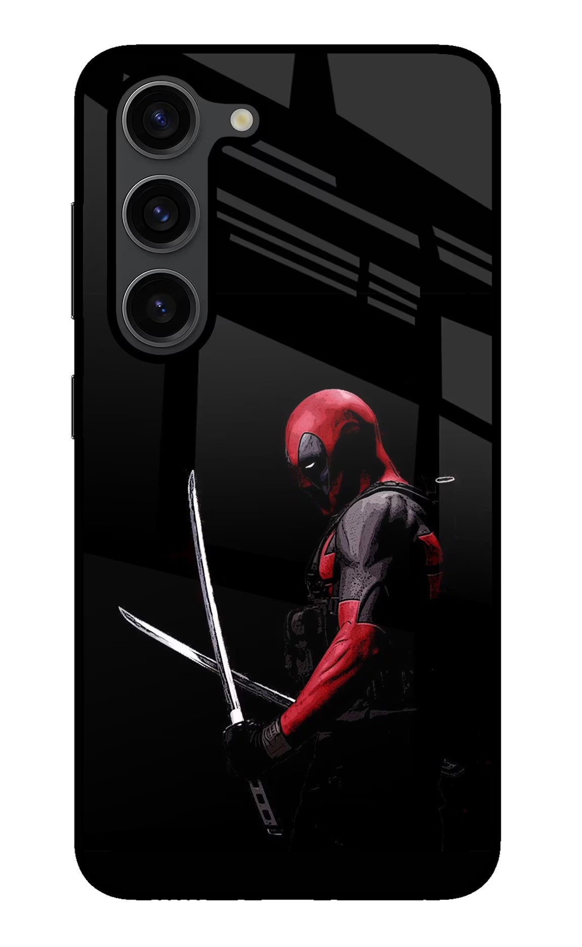 Deadpool Samsung S23 Plus Glass Case Back Cover by Casekaro