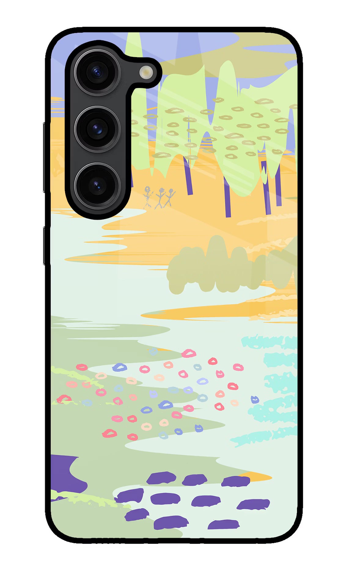 Scenery Samsung S23 Plus Glass Case Back Cover by Casekaro