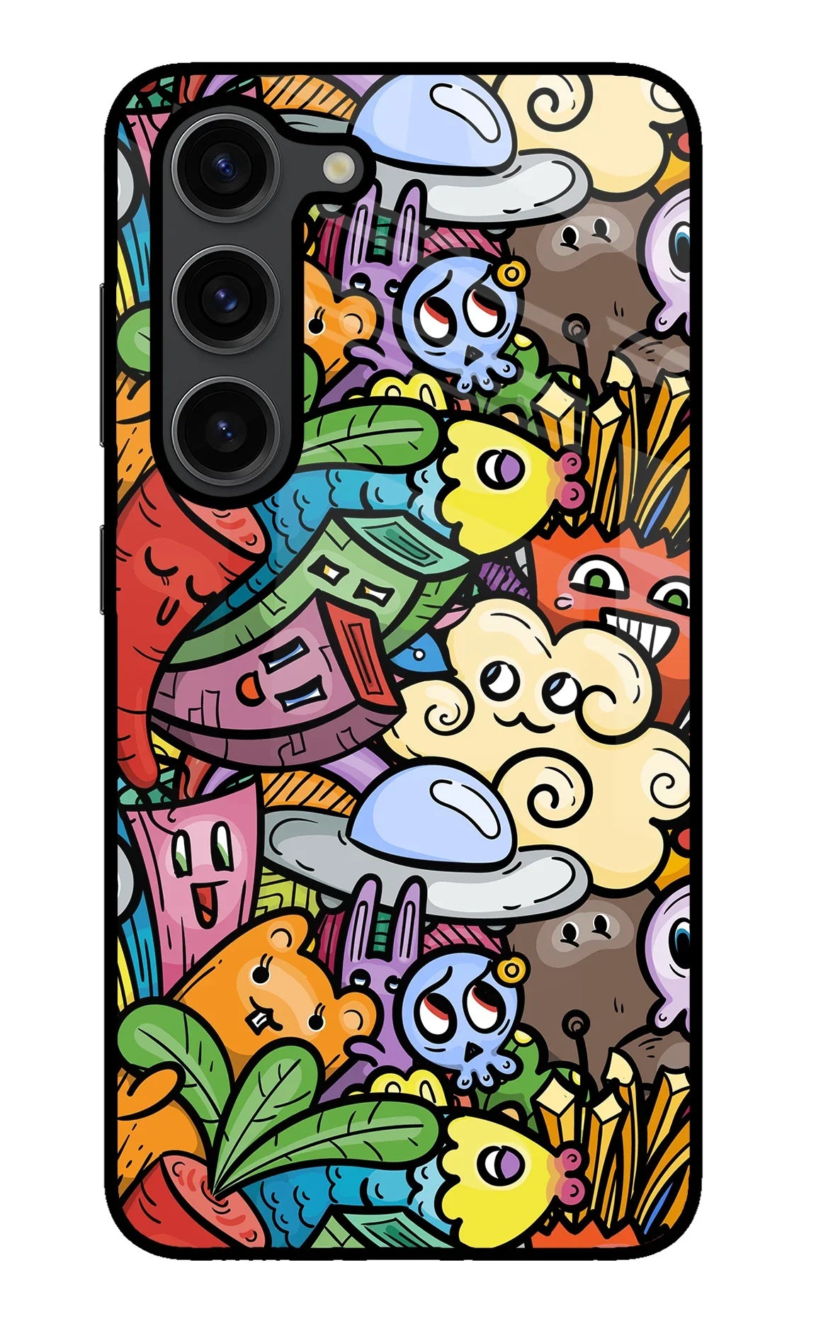 Veggie Doodle Samsung S23 Plus Glass Case - Veggie Doodle Samsung S23 Plus Glass Case Veggie Doodle Samsung S23 Plus Glass Case