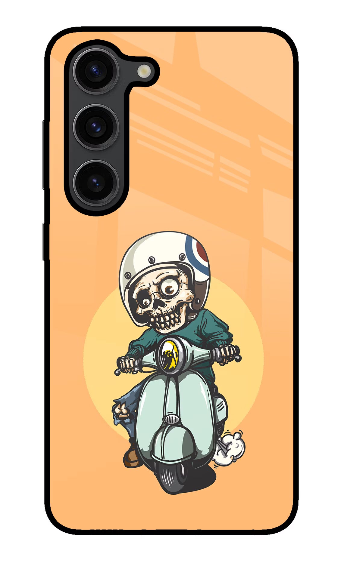 Undead Biker Samsung S23 Plus Glass Case - Undead Biker Samsung S23 Plus Glass Case Undead Biker Samsung S23 Plus Glass Case