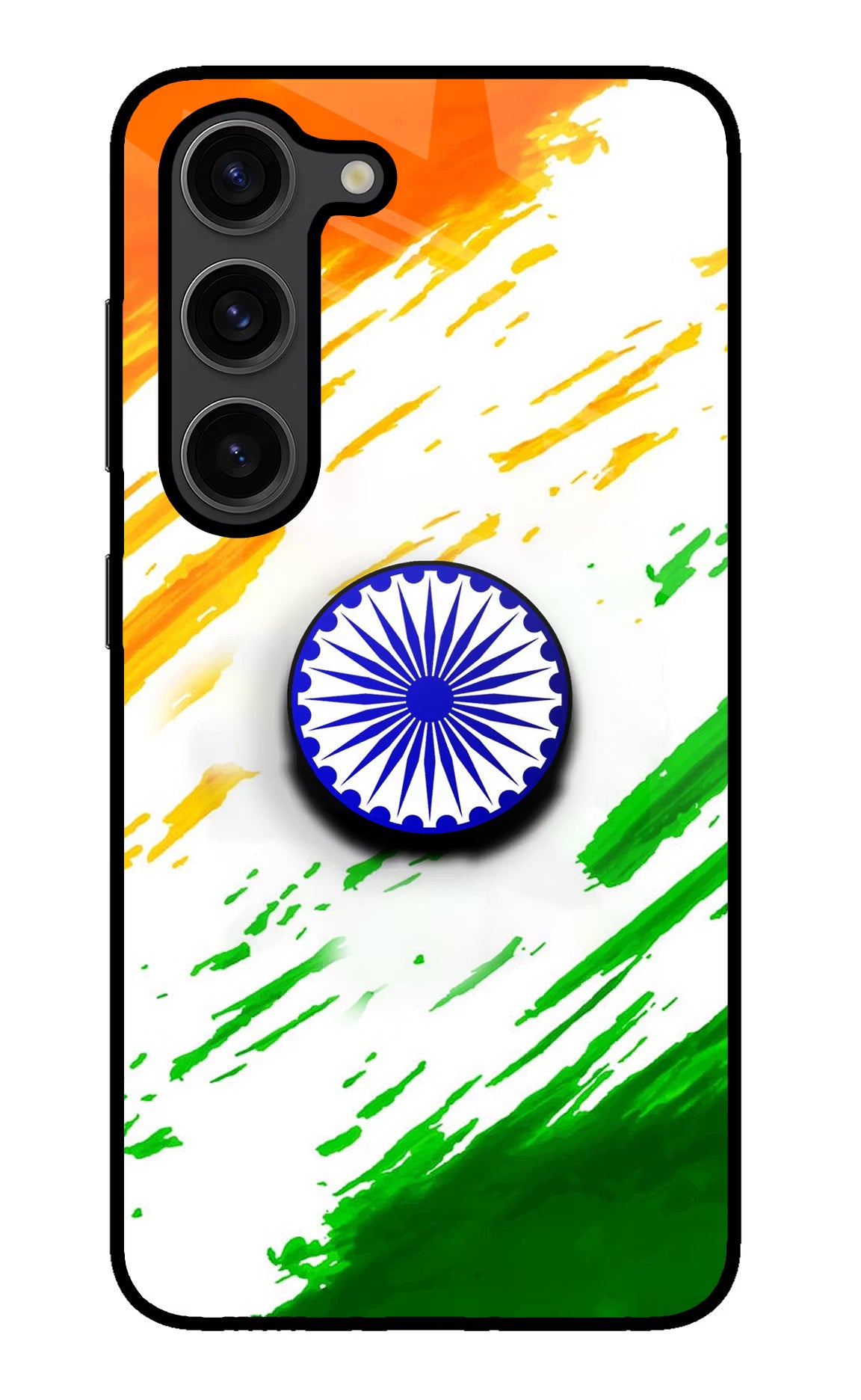 Indian Flag Ashoka Chakra Samsung S23 Plus Pop Case by Casekaro
