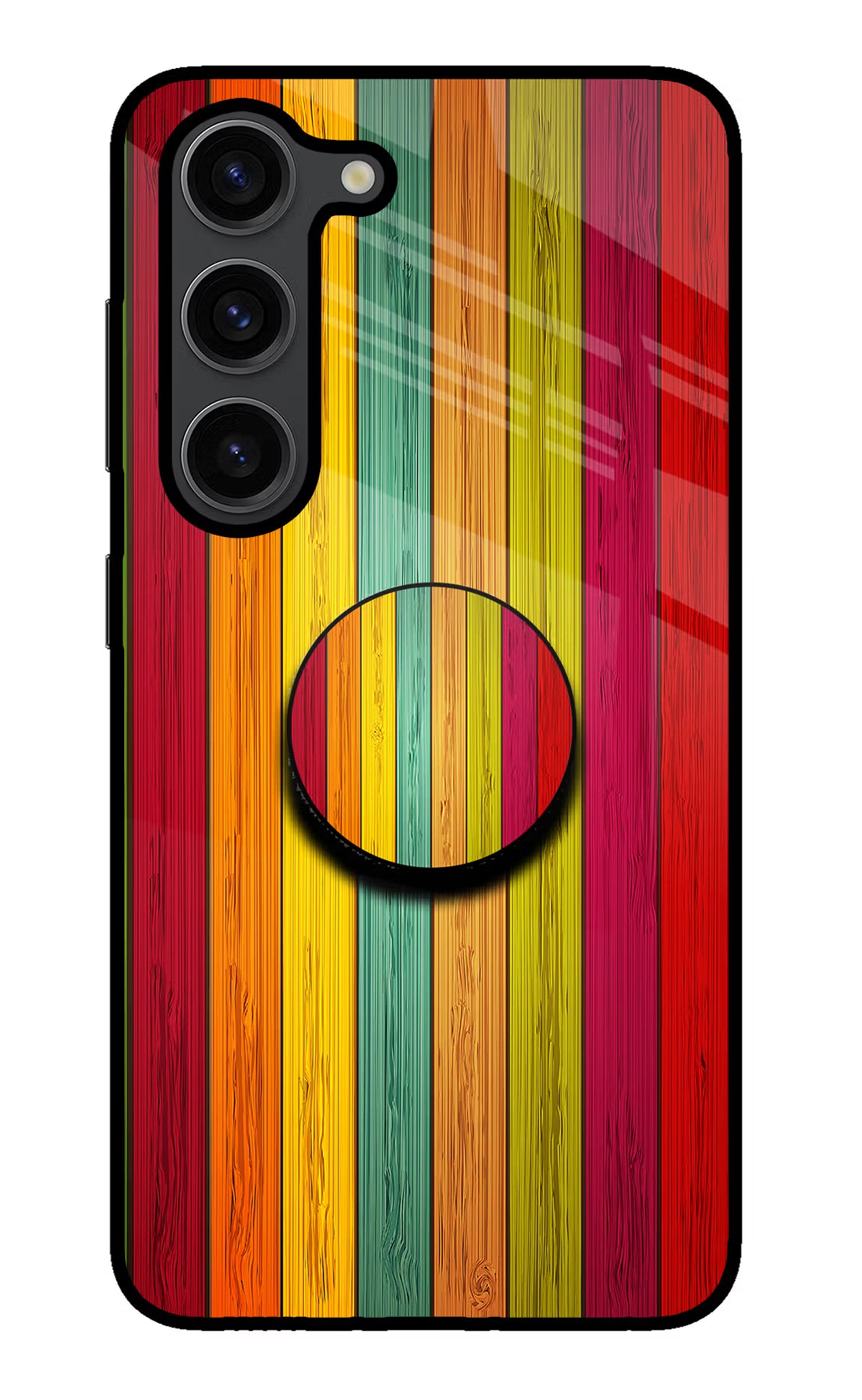 Multicolor Wooden Samsung S23 Plus Pop Case - Multicolor Wooden Samsung S23 Plus Pop Case by Casekaro Multicolor Wooden Samsung S23 Plus Pop Case by Casekaro