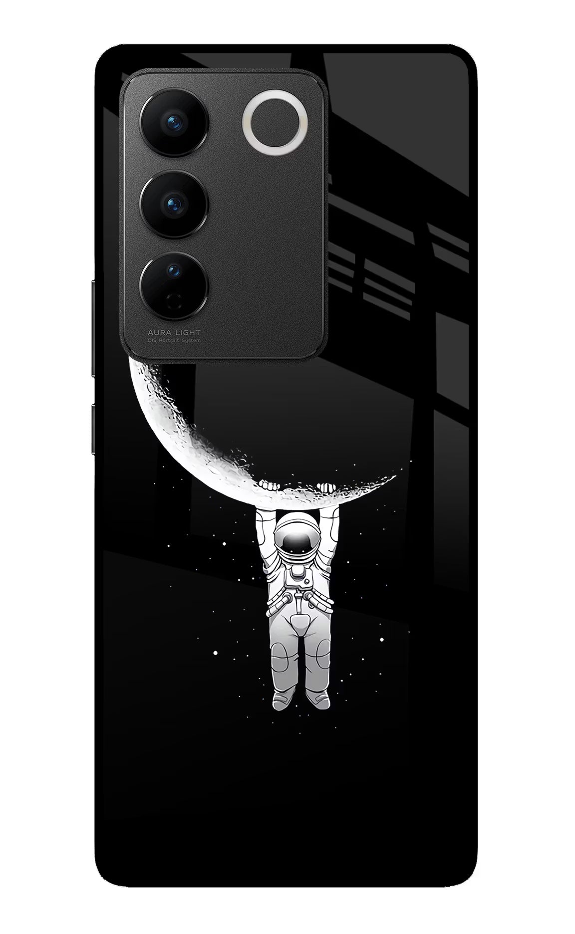 Moon Space Vivo V27/V27 Pro Glass Case - Moon Space Vivo V27/V27 Pro Glass Case Moon Space Vivo V27/V27 Pro Glass Case