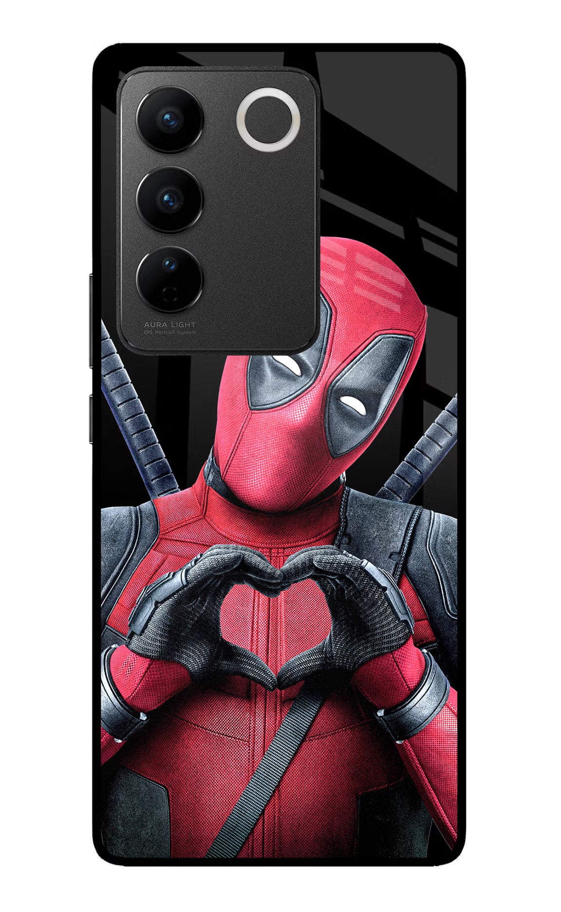 Deadpool Vivo V27/V27 Pro Glass Case - Deadpool Vivo V27/V27 Pro Glass Case Deadpool Vivo V27/V27 Pro Glass Case