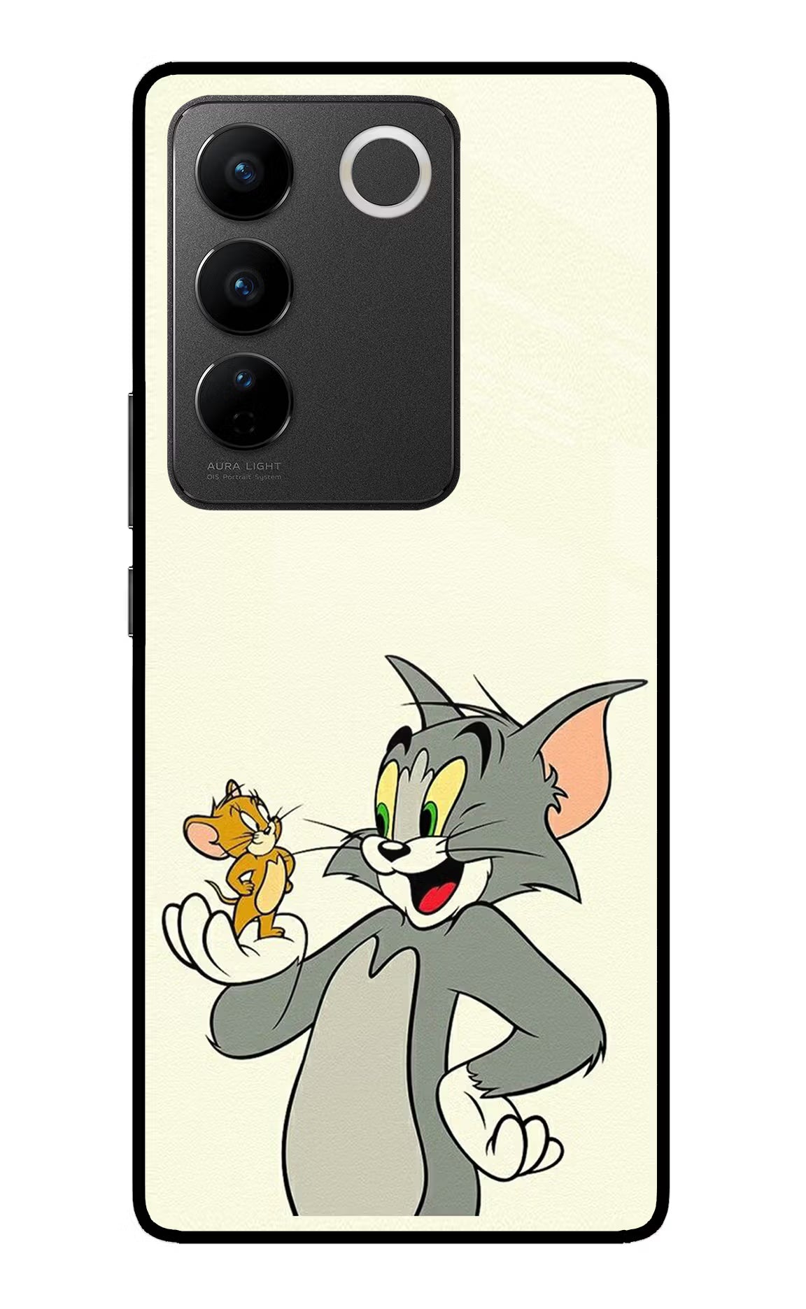 Tom & Jerry Vivo V27/V27 Pro Glass Case - Tom & Jerry Vivo V27/V27 Pro Glass Case Tom & Jerry Vivo V27/V27 Pro Glass Case