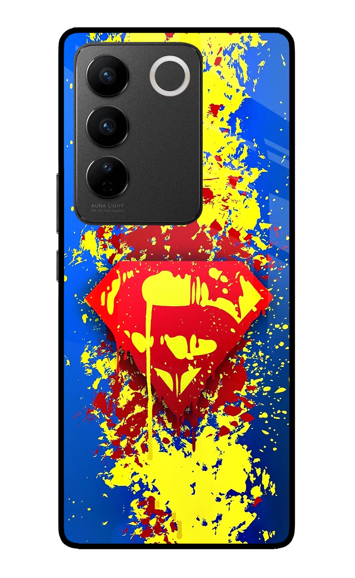 Superman logo Vivo V27/V27 Pro Glass Case - Superman logo Vivo V27/V27 Pro Glass Case Superman logo Vivo V27/V27 Pro Glass Case
