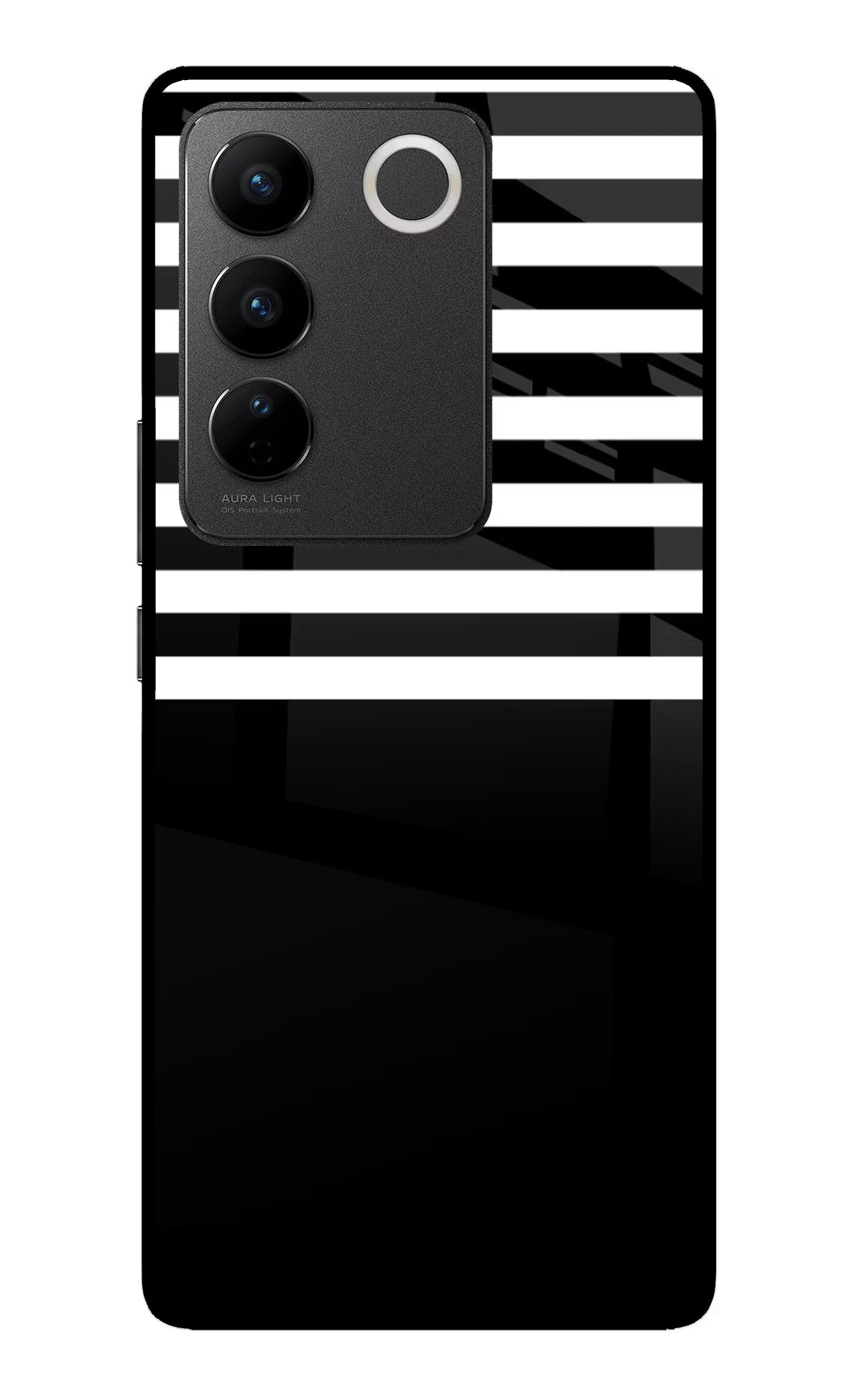Black and White Print Vivo V27/V27 Pro Glass Case - Black and White Print Vivo V27/V27 Pro Glass Case Black and White Print Vivo V27/V27 Pro Glass Case